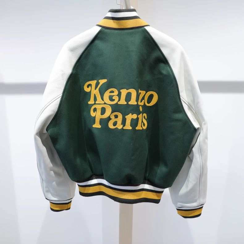 Kenzo KENZO Jointed leather sleeve baseball jacket Size US M / EU 48-50 / 2 - 9 Thumbnail