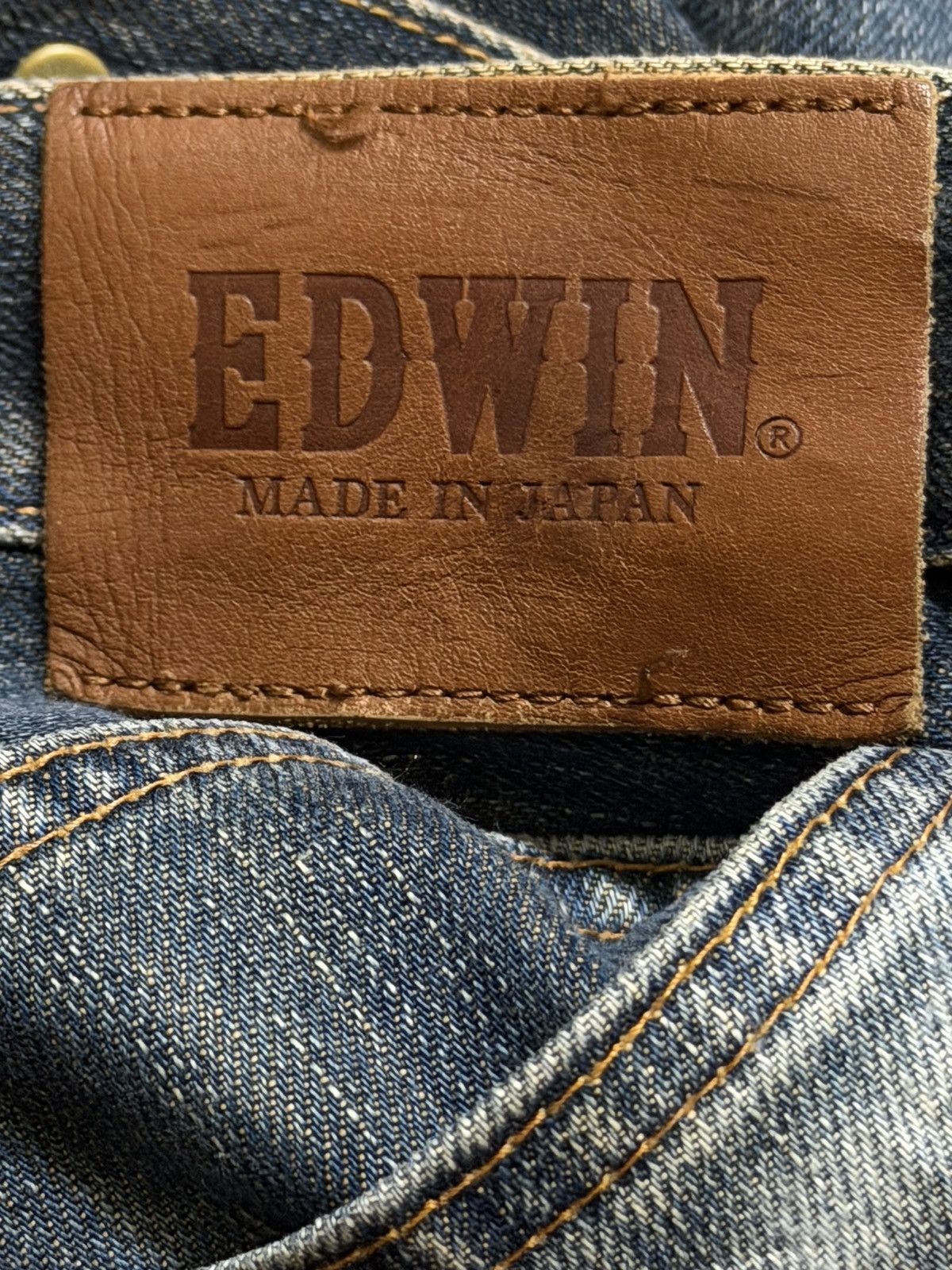 Edwin Vintage 90s Japan Edwin Blue Faded Wash Distressed Jeans Size US 32 / EU 48 - 6 Thumbnail