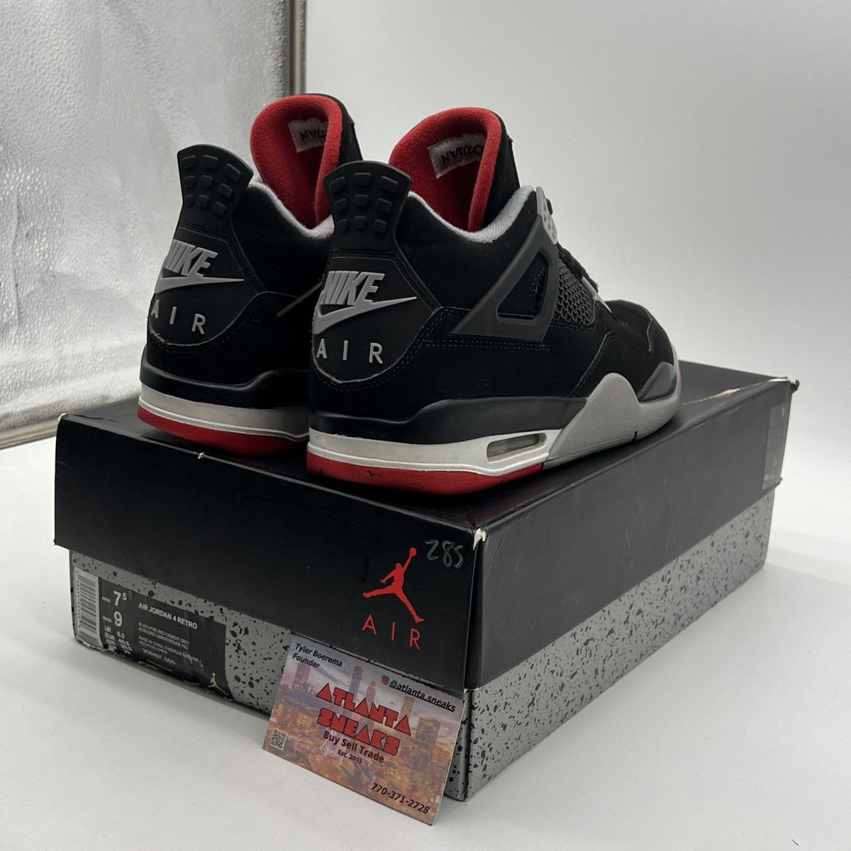 Jordan Brand Air Jordan 4 bred Size US 7.5 / EU 40-41 - 5 Thumbnail