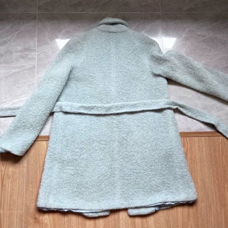 Max Mara Max Mara Studio Sky Blue Alpaca Coat Jacket Size XS / US 0-2 / IT 36-38 - 2 Thumbnail