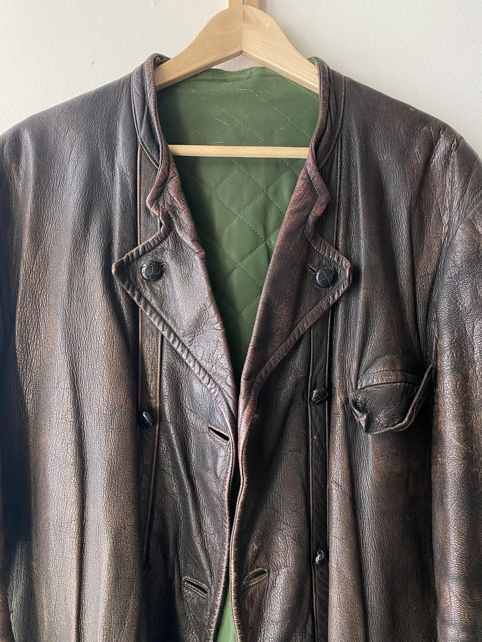Vintage 1960s - Buckleback Leather Jacket - Made in Sweden Size US XL / EU 56 / 4 - 4 Thumbnail