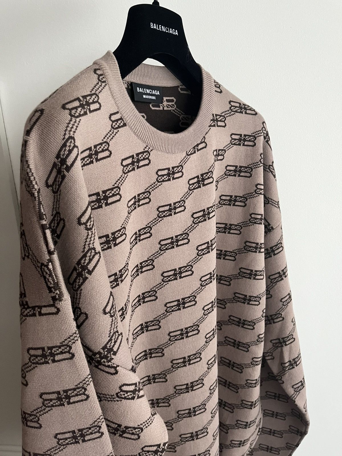 Balenciaga Runway Brand New Rare Balenciaga BB Monogram Sweater Size US L / EU 52-54 / 3 - 10 Thumbnail