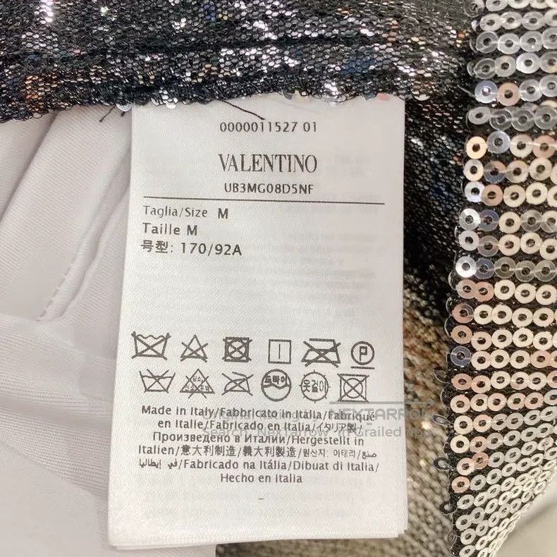 Valentino Silver sequins embellish the top