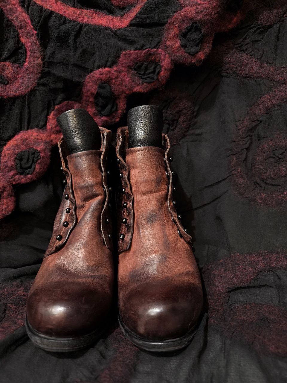 A.S.98 A.S.98 Air Step ankle boots burgundy black leather Size 38 Size US 7.5 / IT 37.5 - 12 Thumbnail