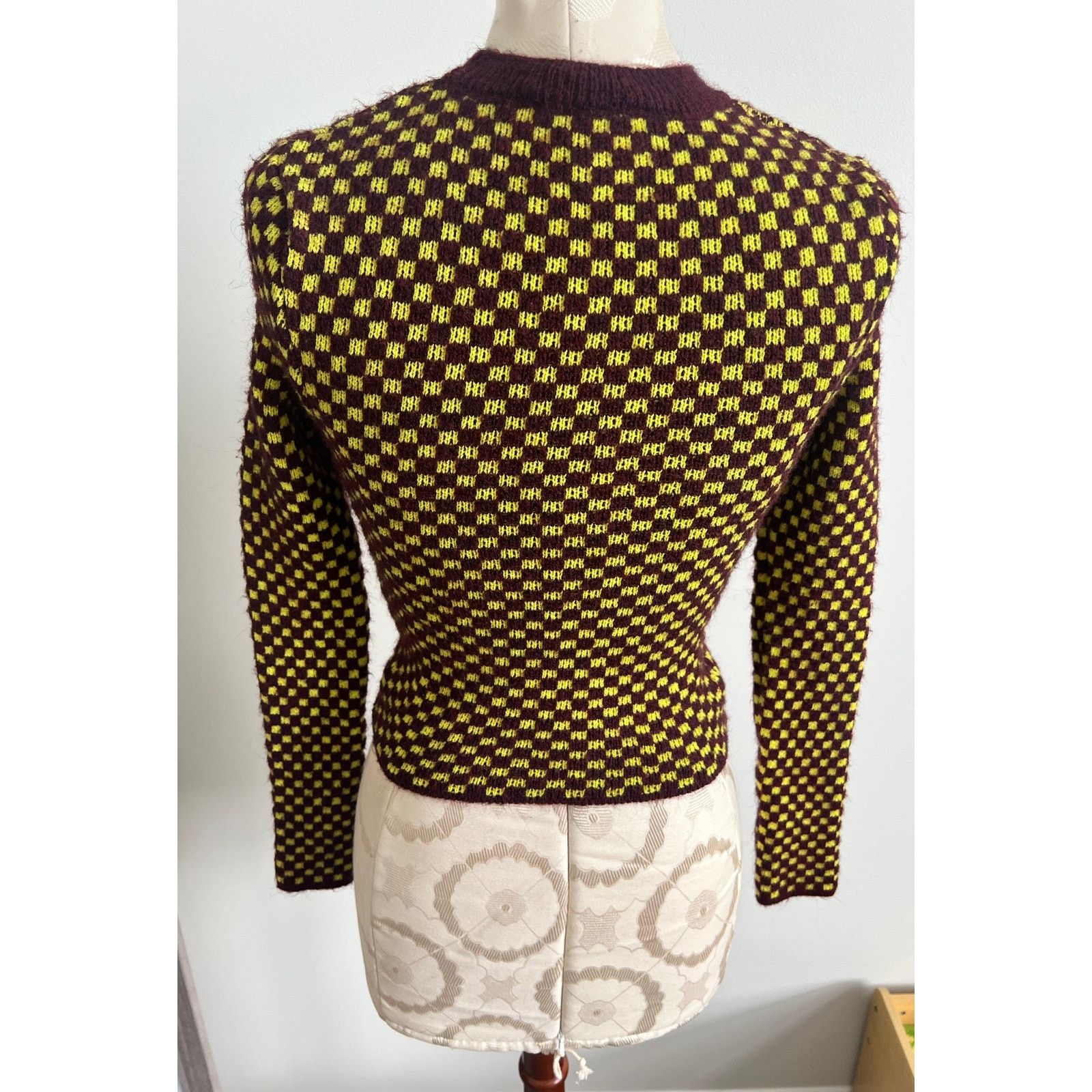 Zara Zara Cut Out Checkered Knit Long Sleeve Sweater S Size S / US 4 / IT 40 - 4 Thumbnail
