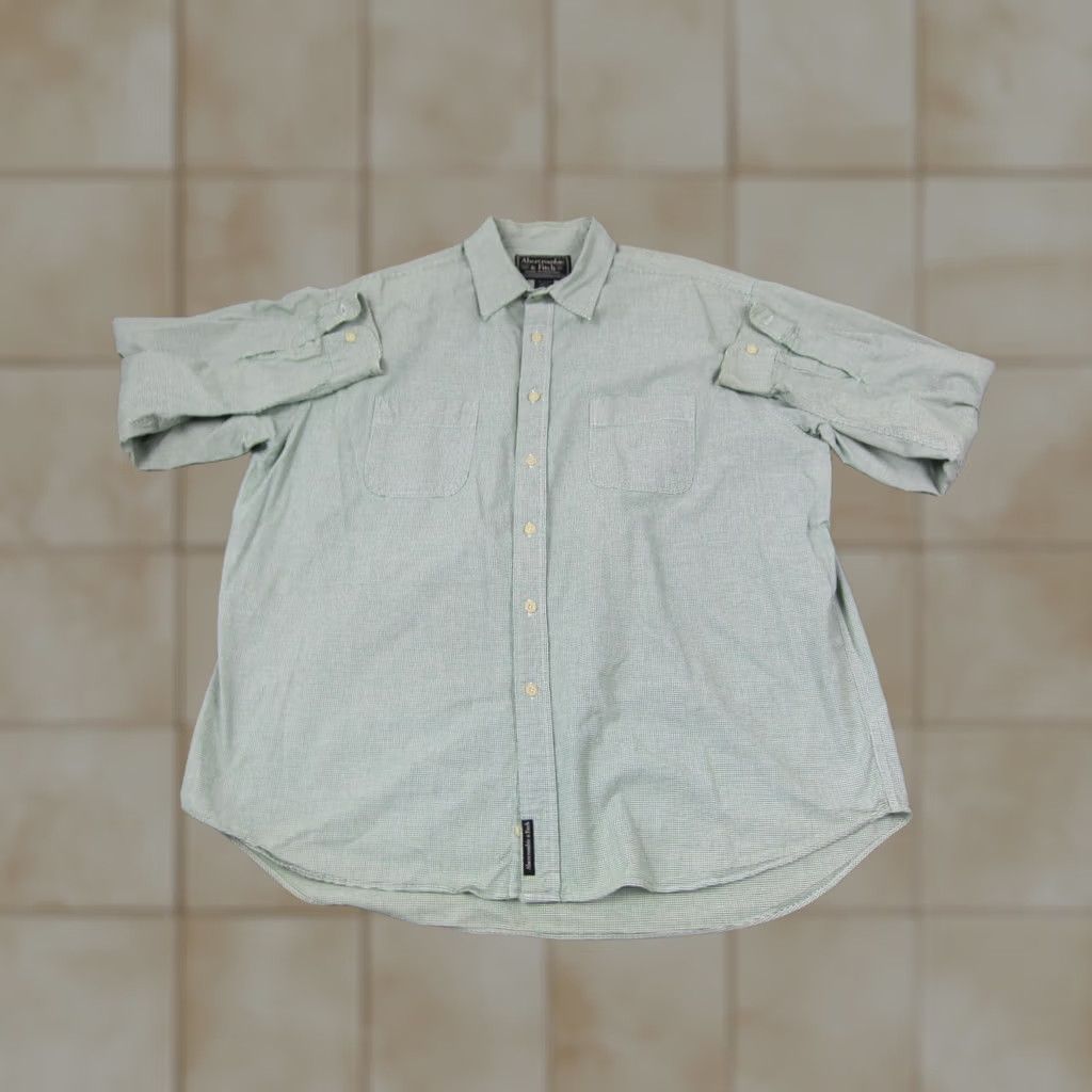 Abercrombie & Fitch VINTAGE Abercrombie & Fitch Shirt Adult XL Green Gingham Mens 90s Casual Size US XL / EU 56 / 4 - 1 Thumbnail