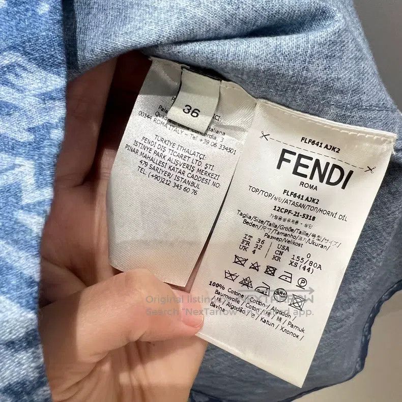 Fendi Fendi Printed Short Sleeve Size XXS / US 00 / IT 34 - 4 Thumbnail