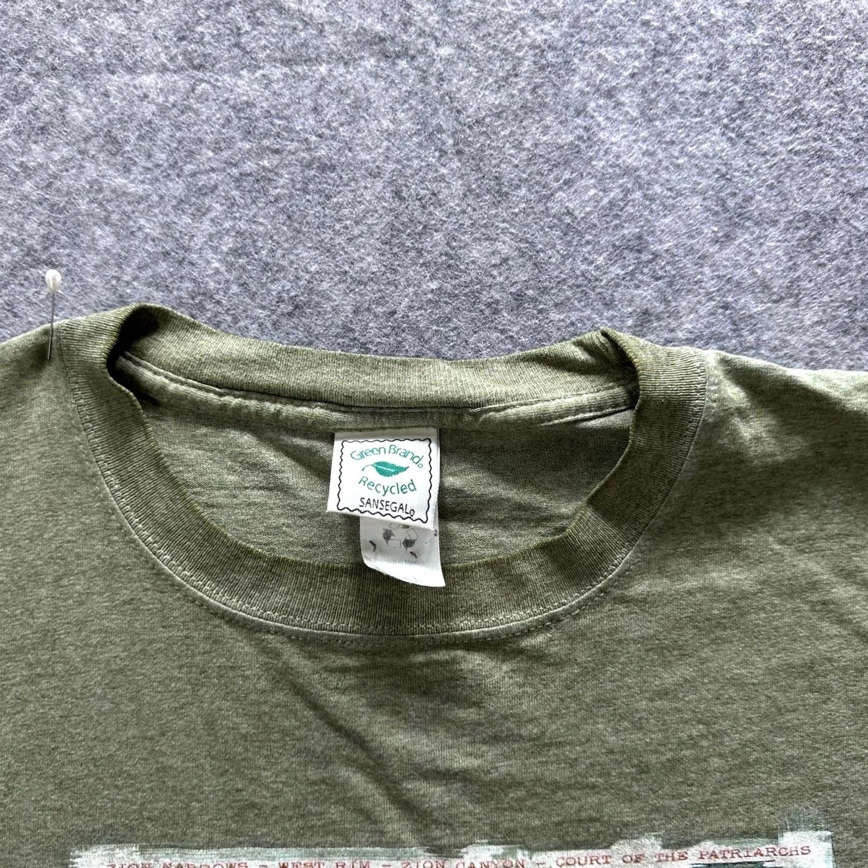 Vintage Green Brand Recycled Shirt Mens 2XL Green Zion National Park Tee Crewneck Size US XXL / EU 58 / 5 - 3 Thumbnail