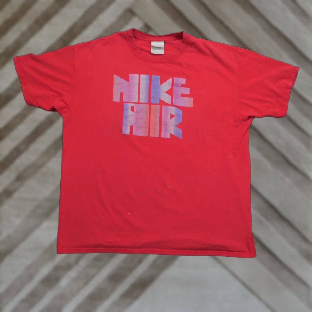 Nike VINTAGE Nike T Shirt Mens XL Red Air Adult Nike Air 90s T-Shirt Mens Red Vintage Logo Cotton Short Sleeve Crew Neck Size US XL / EU 56 / 4 - 1 Thumbnail