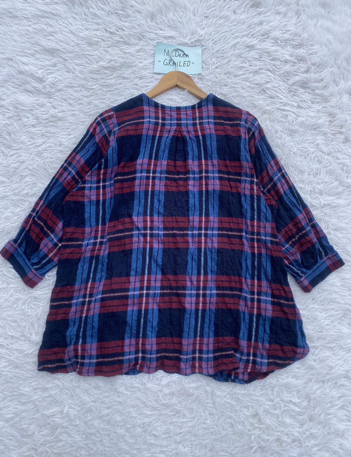 Issey Miyake Rare Tsumori Chisato x Issey Miyake Checkered Blouse Shirt Size M / US 6-8 / IT 42-44 - 12 Thumbnail