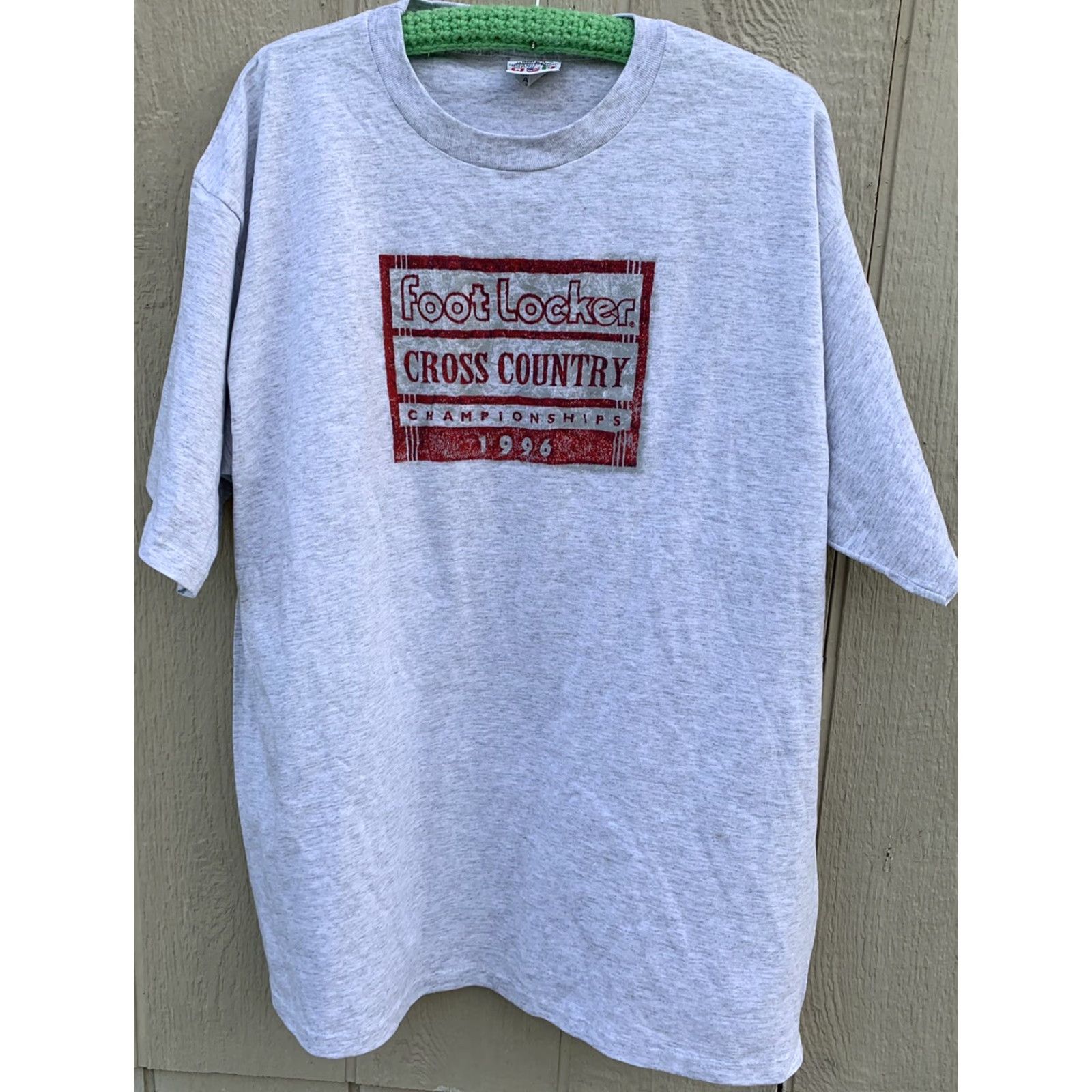 Adidas VINTAGE adidas T-Shirt Foot Locker CROSS COUNTRY CHAMPIONSHIPS 1996 XL Gray Heather Crew Neck Short Sleeve Men Logo 90s Sports USA Size US XL / EU 56 / 4 - 3 Thumbnail