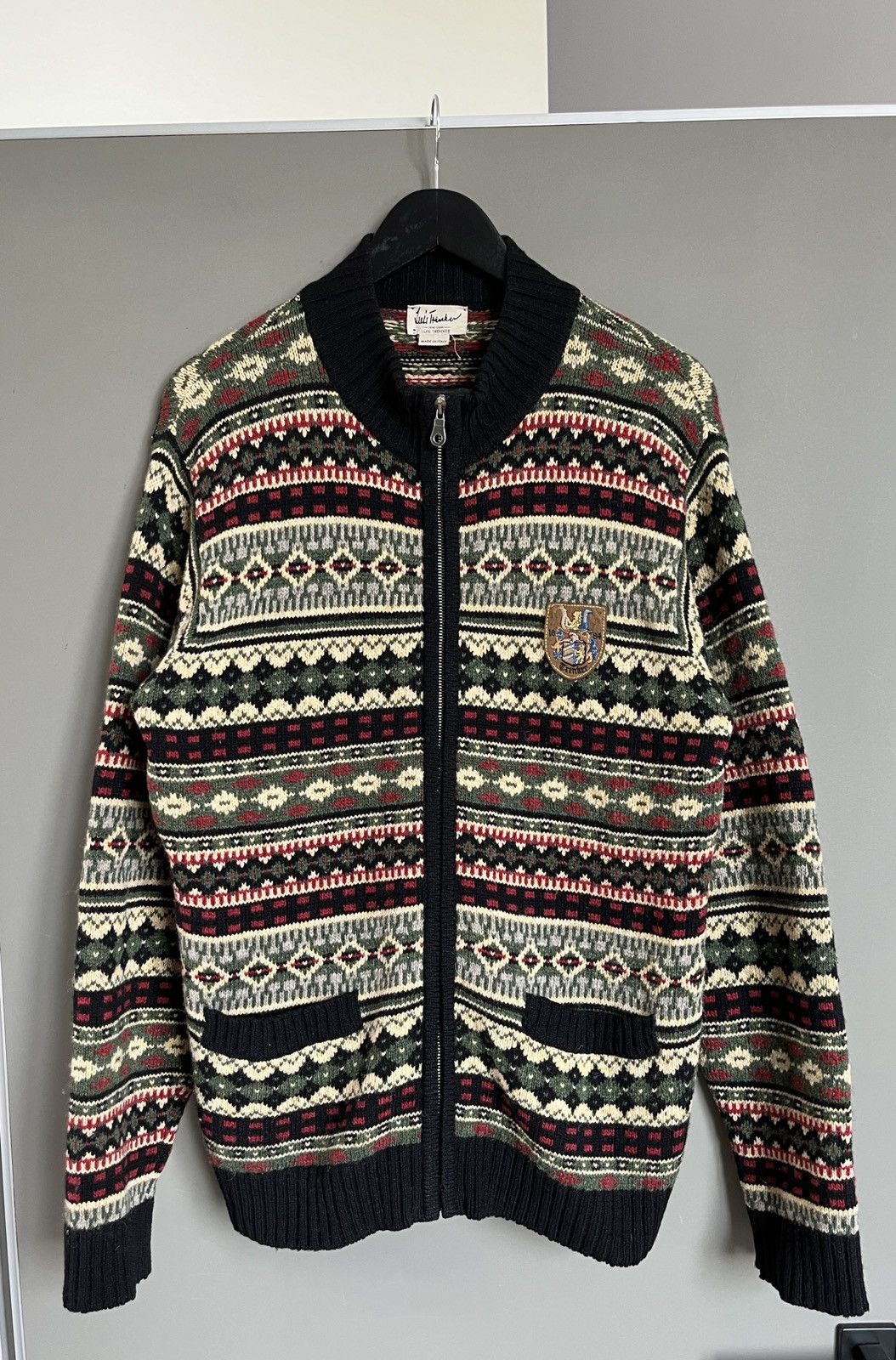 Other Luis Trenker Multicolor Ornamental Zip Wool Sweater Size US L / EU 52-54 / 3 - 9 Thumbnail