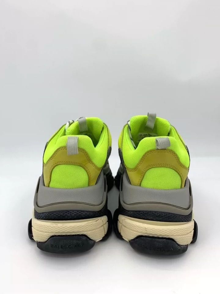 Balenciaga Balenciaga Fluorescent Green Color-Block Mesh Lace-Up Platf Size US 8 / EU 41 - 4 Thumbnail