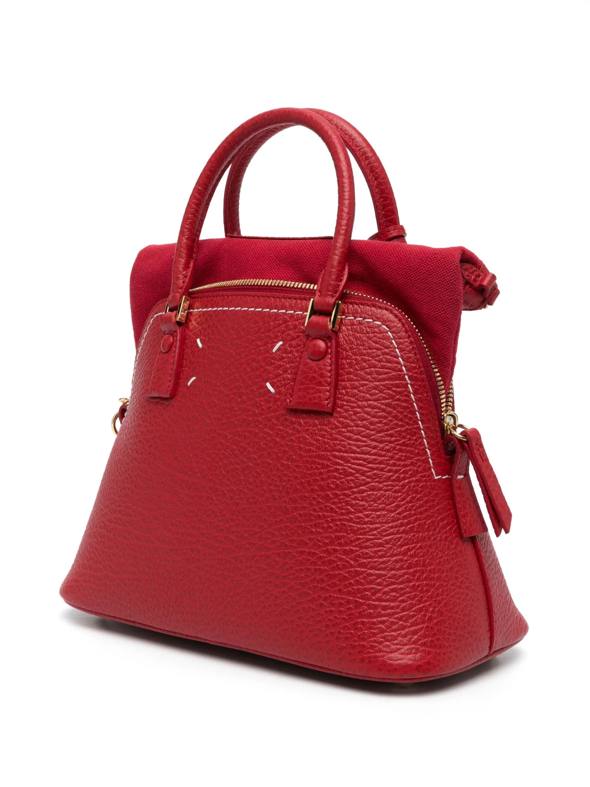 Maison Margiela oc11z0325 Size: OS / Mini Classique Top-Handle Bag in Red Size ONE SIZE - 3 Thumbnail