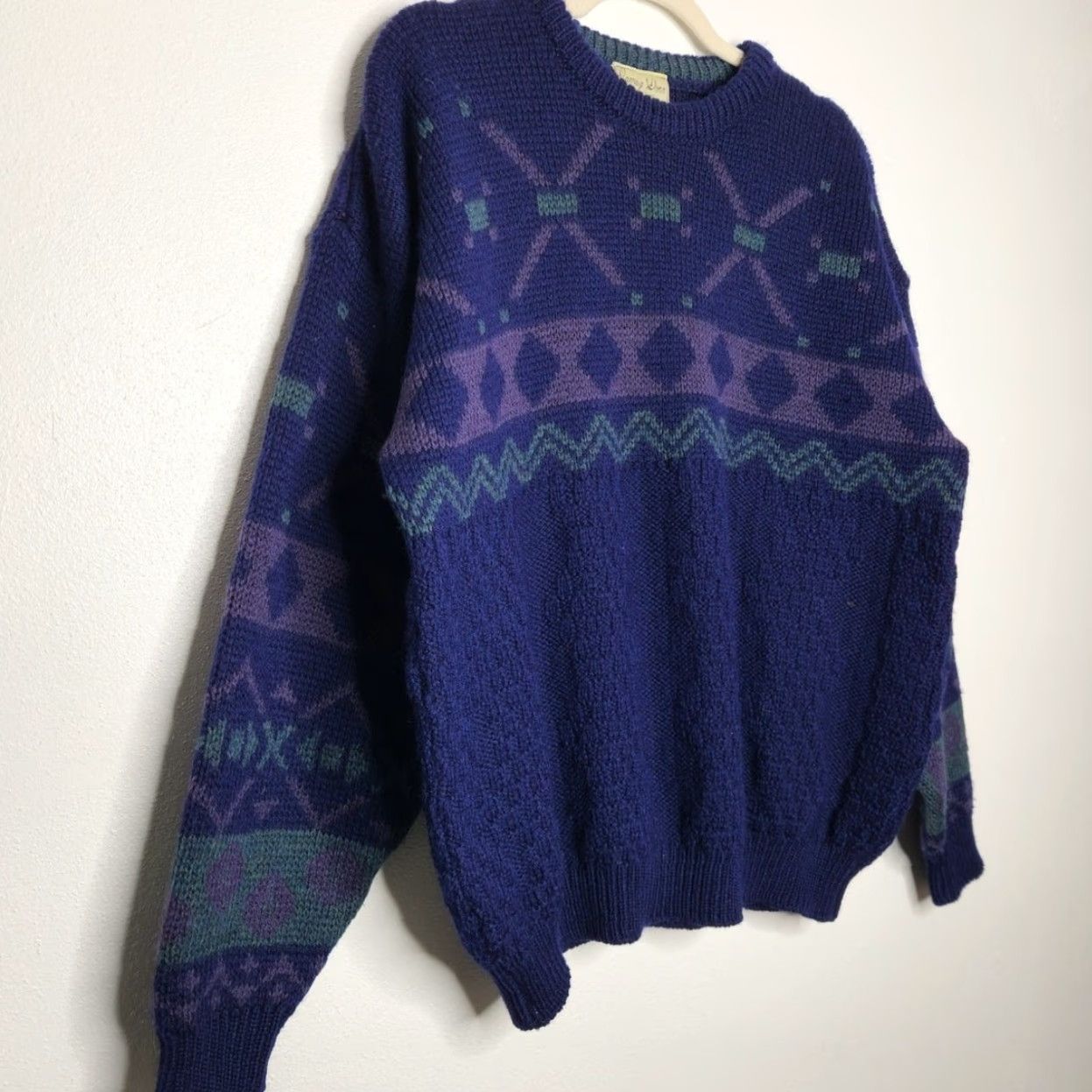 Vintage VINTAGE Carraig Donn Wool Sweater Crewneck Unisex Adults M Multi 90s Cottage Art Grandpa Ireland Size US M / EU 48-50 / 2 - 2 Thumbnail