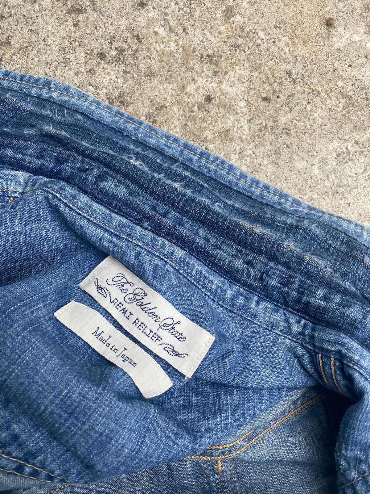 Remi Relief × Vintage Vintage Remi Relief Japan Pearl Snap Button Denim Shirt Size S / US 4 / IT 40 - 11 Thumbnail