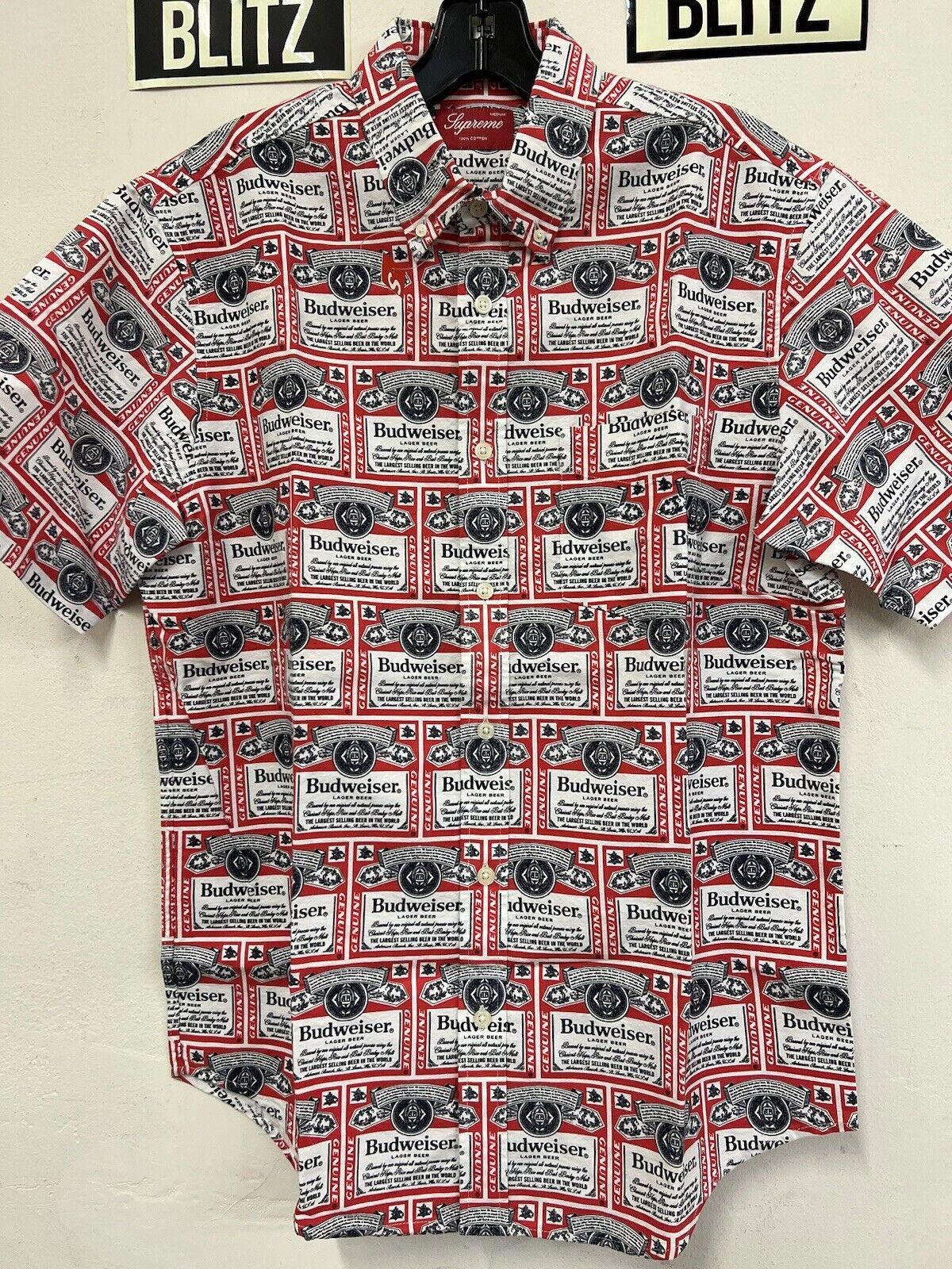 Supreme SS09 Supreme Budweiser Short Sleeve Button Up Shirt M Size US M / EU 48-50 / 2 - 3 Thumbnail
