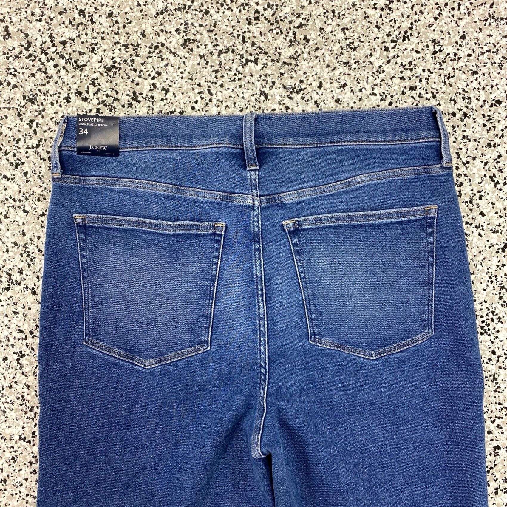 J.Crew J.CREW Jeans Stovepipe Straight Stretch 34 New With Tags Blue 5-Pocket Womens Inseam 28 NY? Size 24" / US 00 / IT 34 - 6 Thumbnail