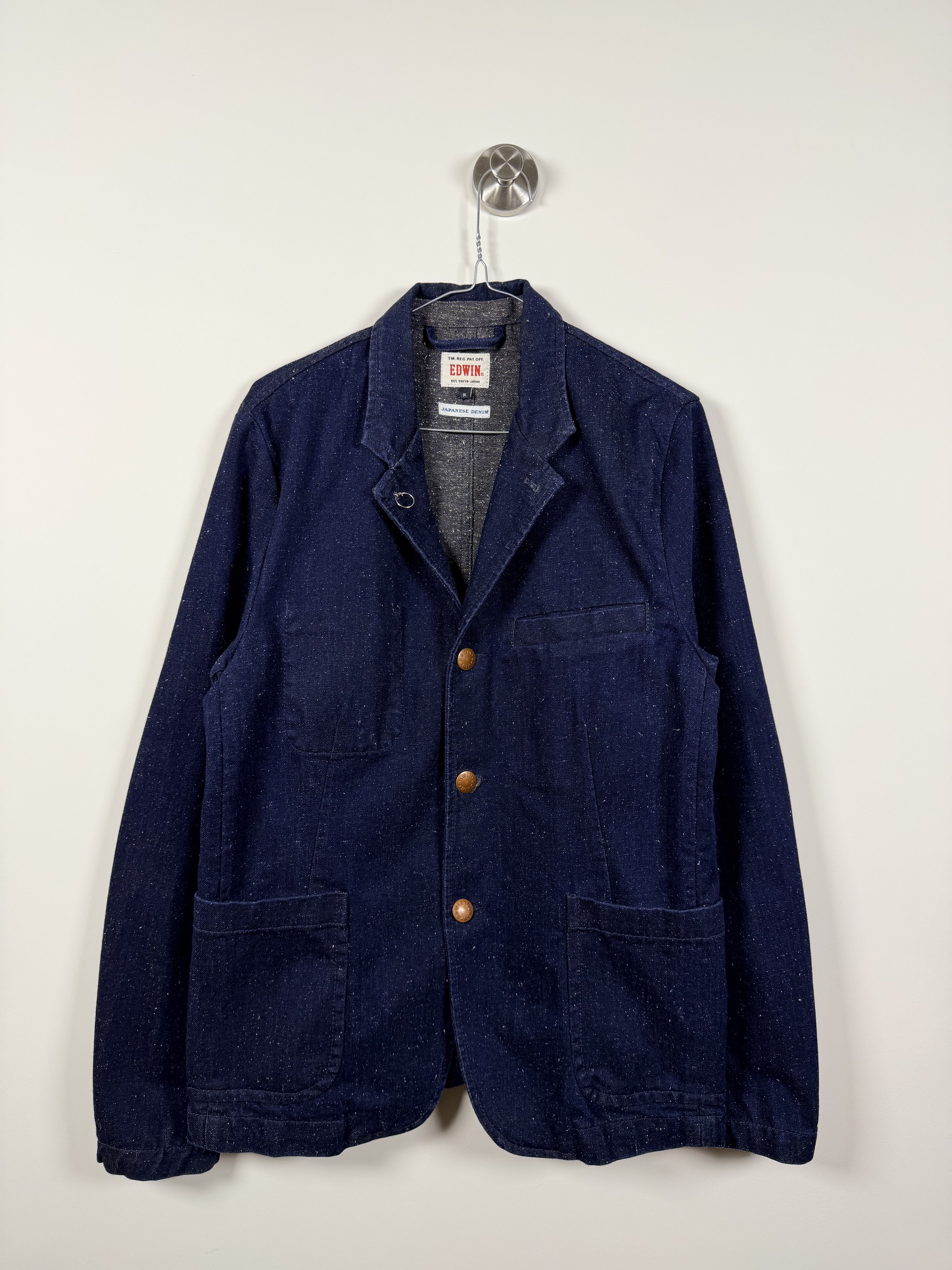 Edwin Men's Edwin Redford Japanese Raw Denim Jacket (M) Size US M / EU 48-50 / 2 - 1 Thumbnail