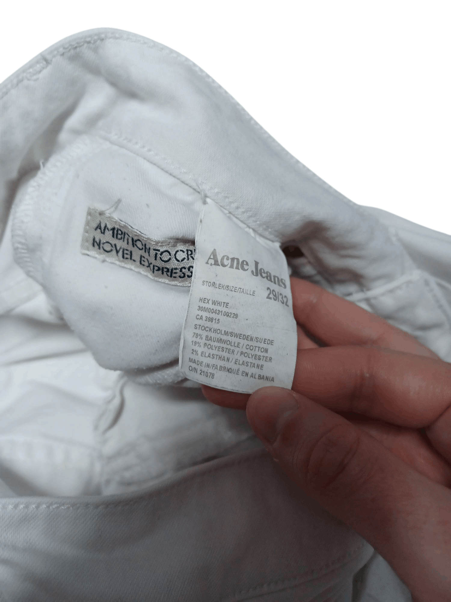 Acne Studios ACNE JEANS VINTAGE WHITE LADY`S DENIM Size 29" - 4 Thumbnail