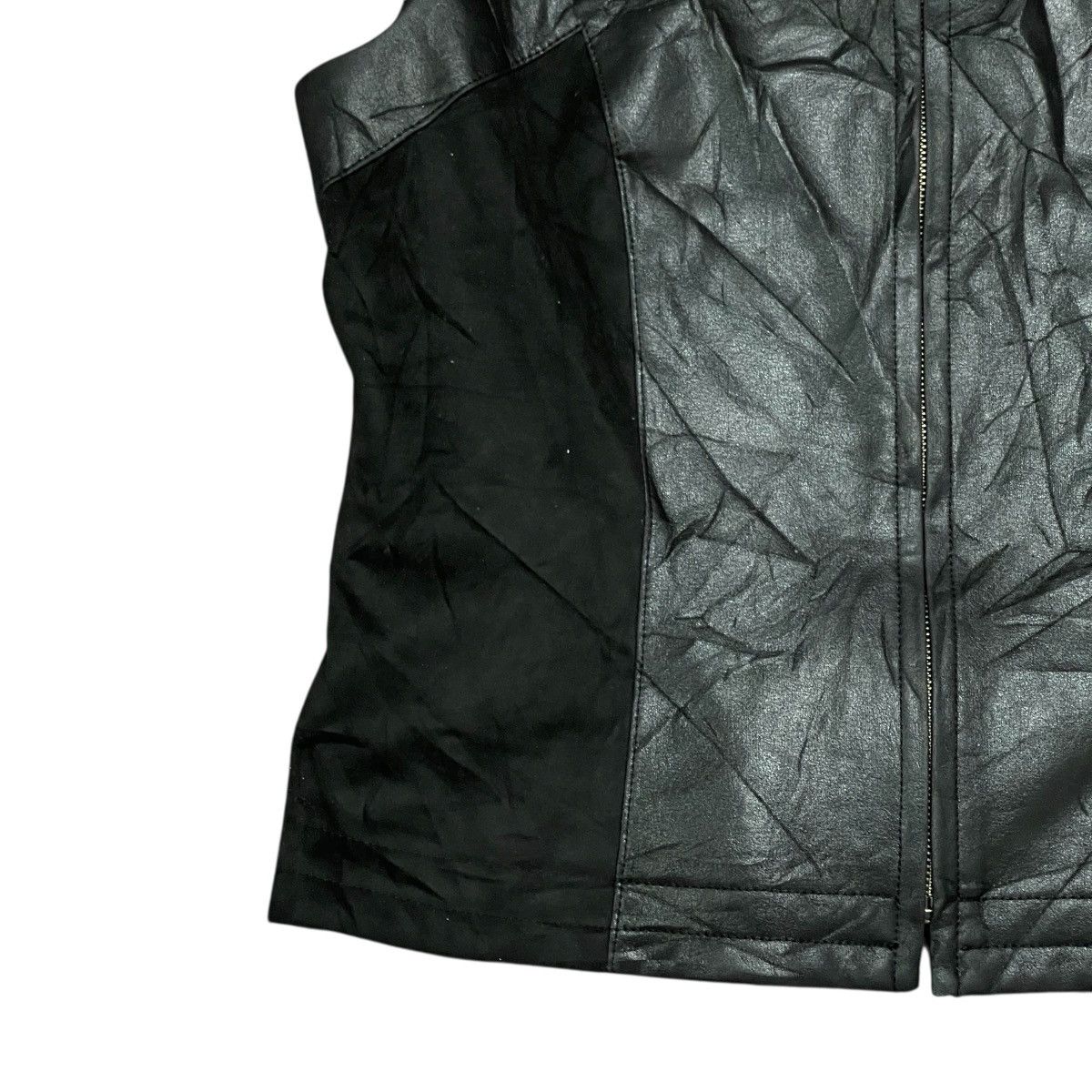 Karl Lagerfeld Vintage Karl Lagerfeld Faux Leather Biker Moto Vest Jacket Size US XS / EU 42 / 0 - 5 Thumbnail