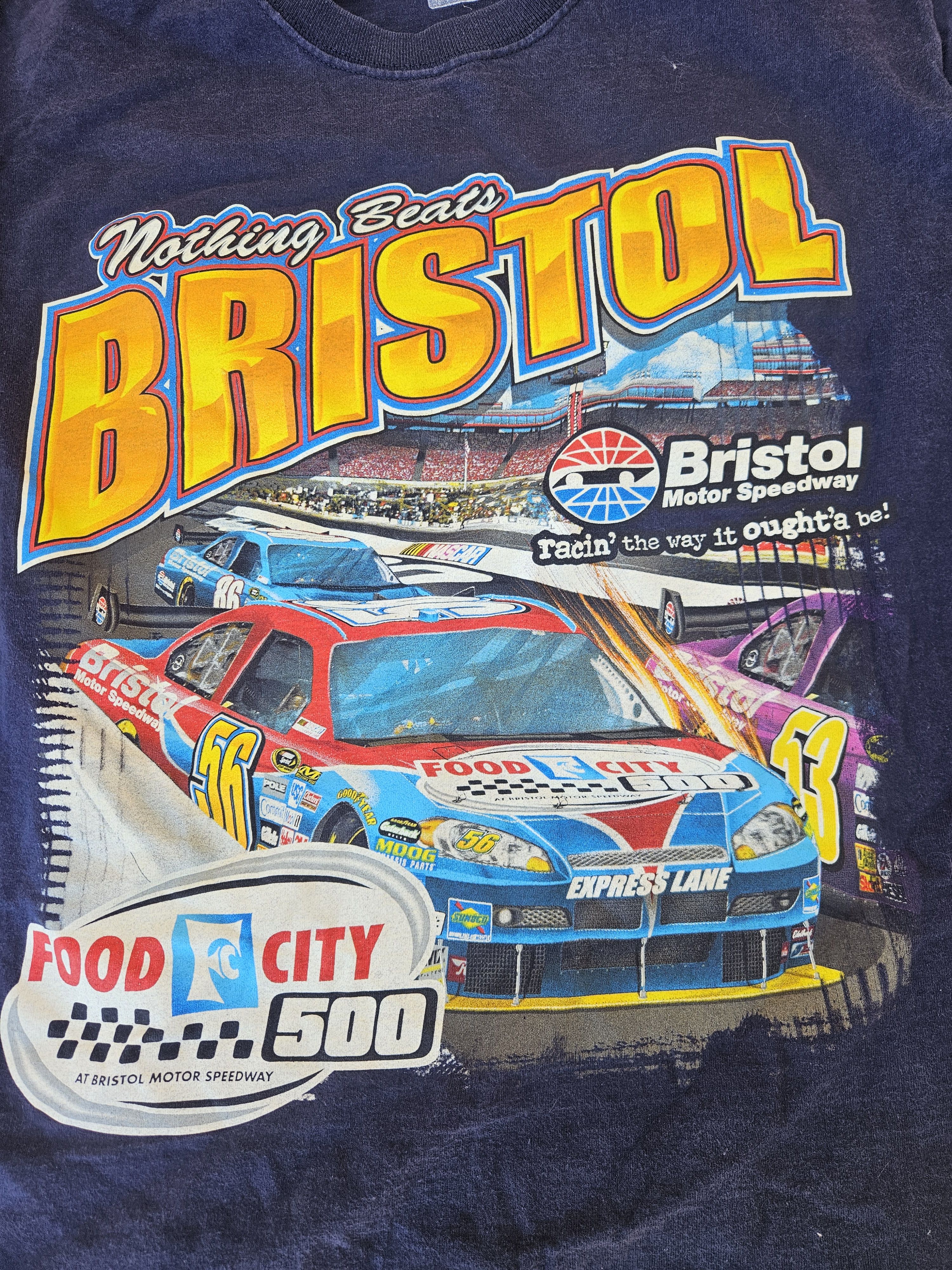 NASCAR Bristol Motor Speedway Food City 500 Y2K Nascar Tee Size US L / EU 52-54 / 3 - 3 Thumbnail