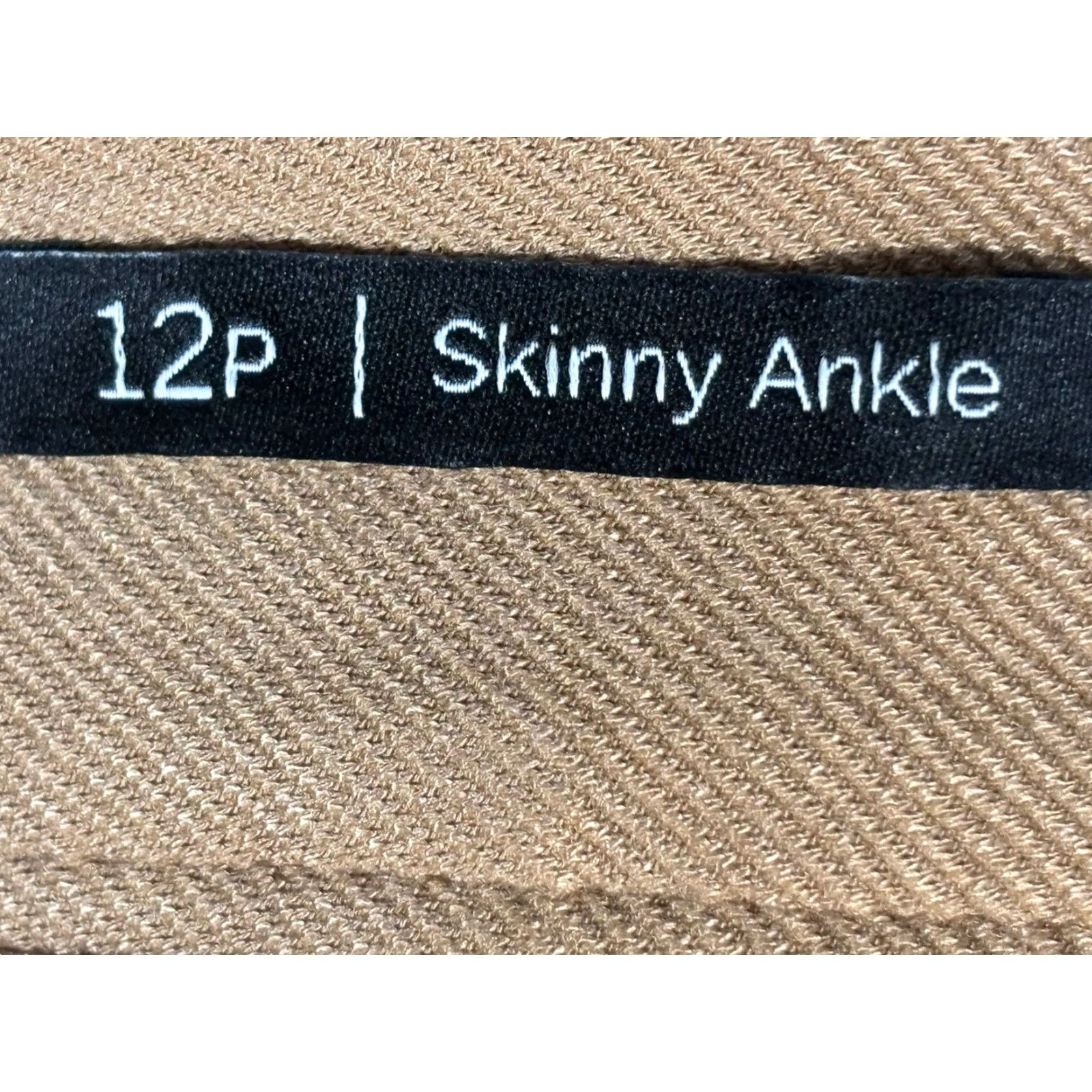 Talbots Talbots Skinny Ankle Pants Petite 12P Beige Faux Suede Equestrian Womens Size 34" / US 12 / IT 48 - 5 Thumbnail