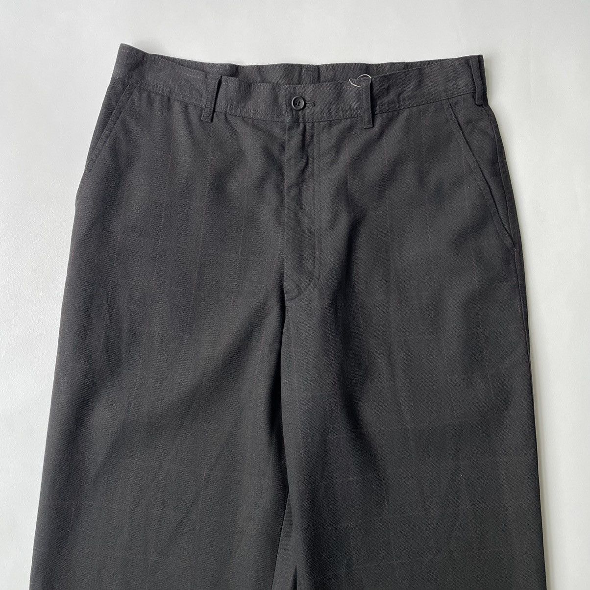 Comme des Garcons Black Cotton Check Print Trousers Size US 32 / EU 48 - 3 Thumbnail