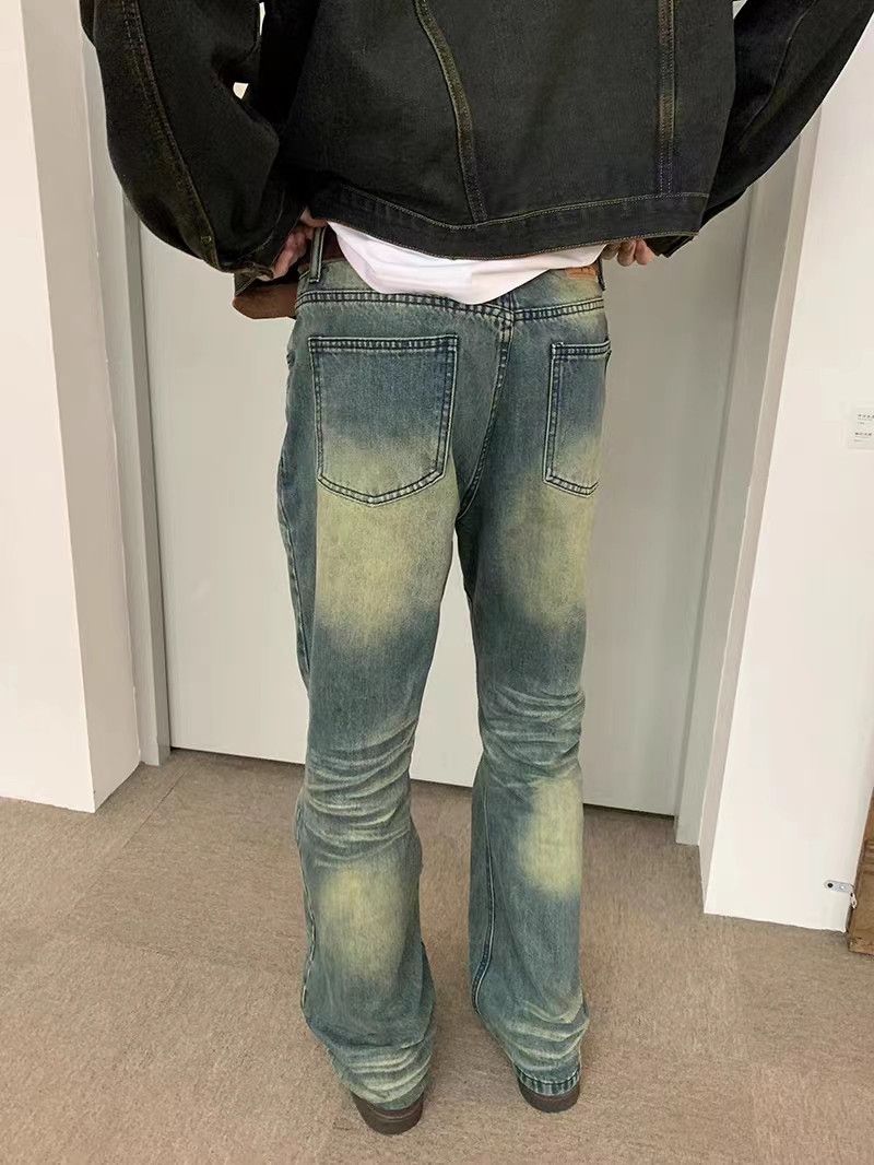 Vintage Vintage distressed washed corrugated bootcut jeans Size US 34 / EU 50 - 2 Thumbnail