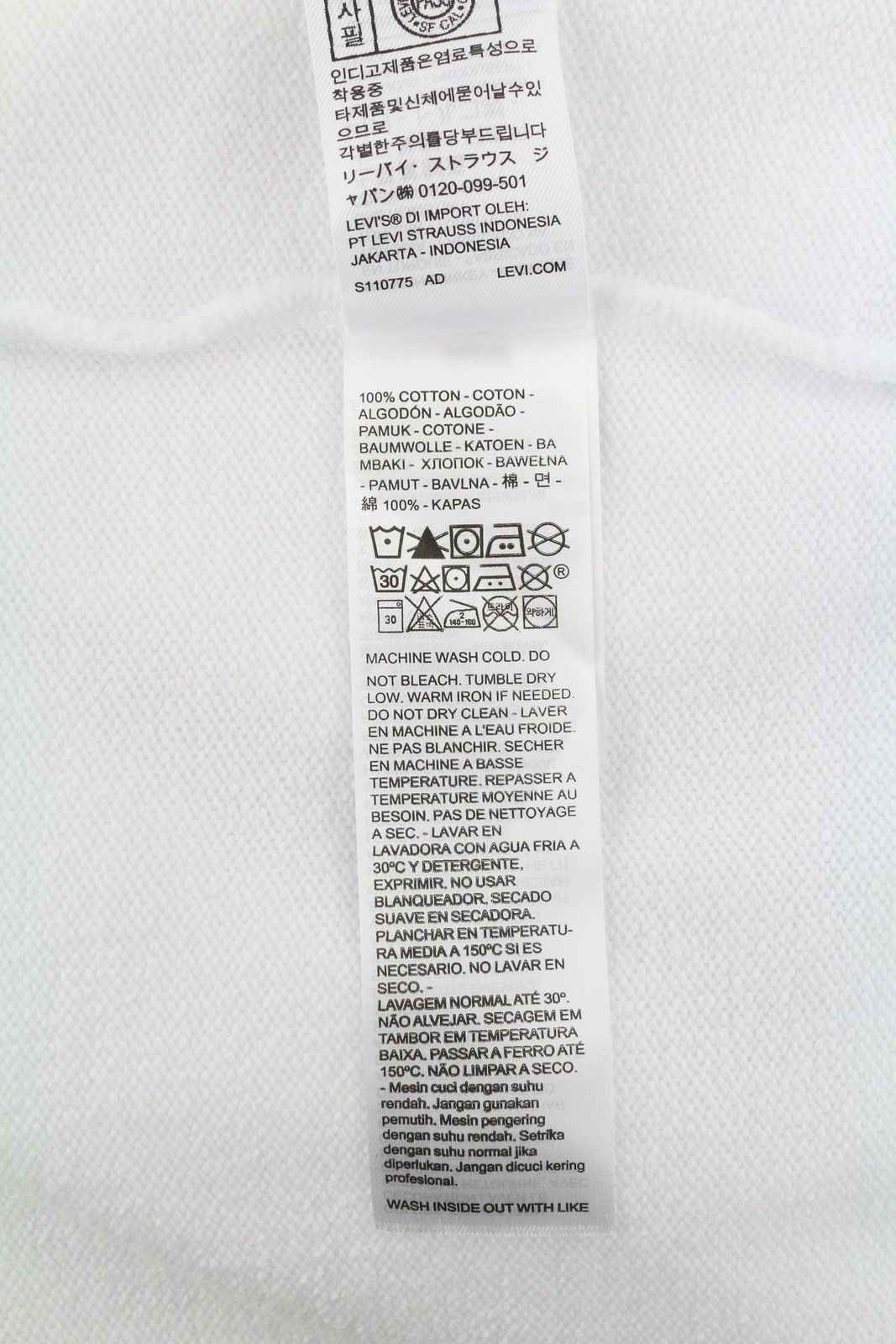 Levi's STANDARD FIT 2XL White Graphic Logo Crew Neck 87101 Size US XXL / EU 58 / 5 - 9 Thumbnail