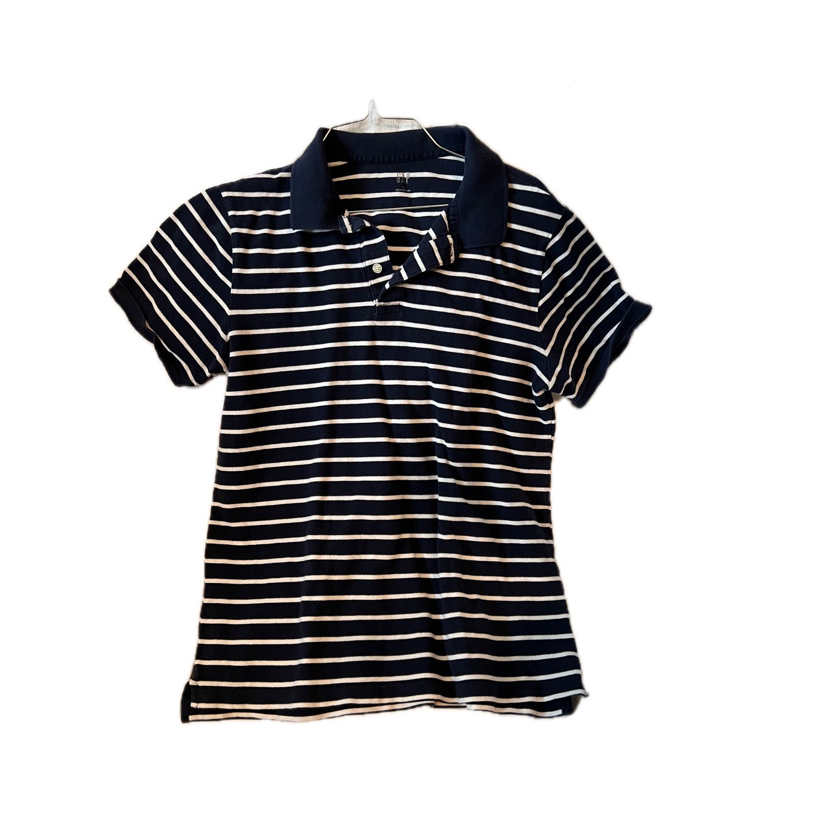 Gap The Gap Navy Blue Striped Polo Shirt, Men's L Size US L / EU 52-54 / 3 - 1 Thumbnail