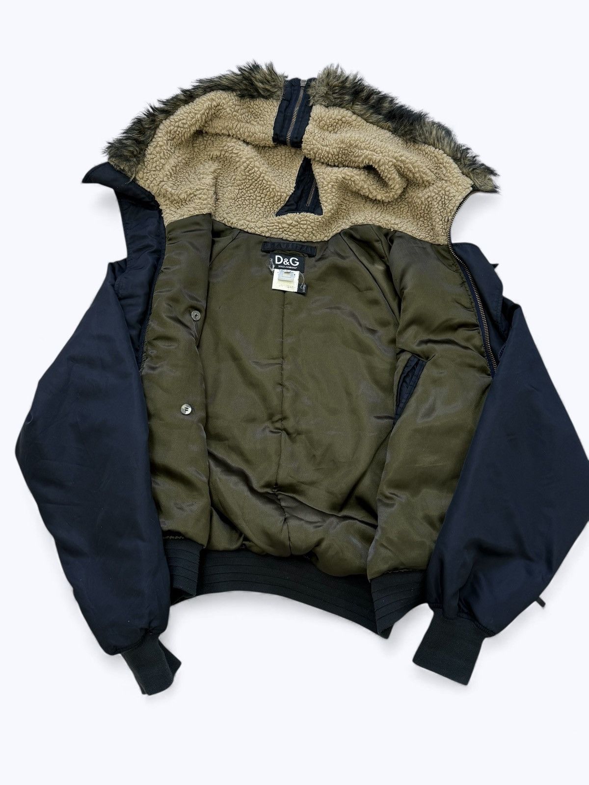 Dolce & Gabbana Archive Dolce & Gabbana Fur Hood Bomber Jacket Size US L / EU 52-54 / 3 - 13 Thumbnail