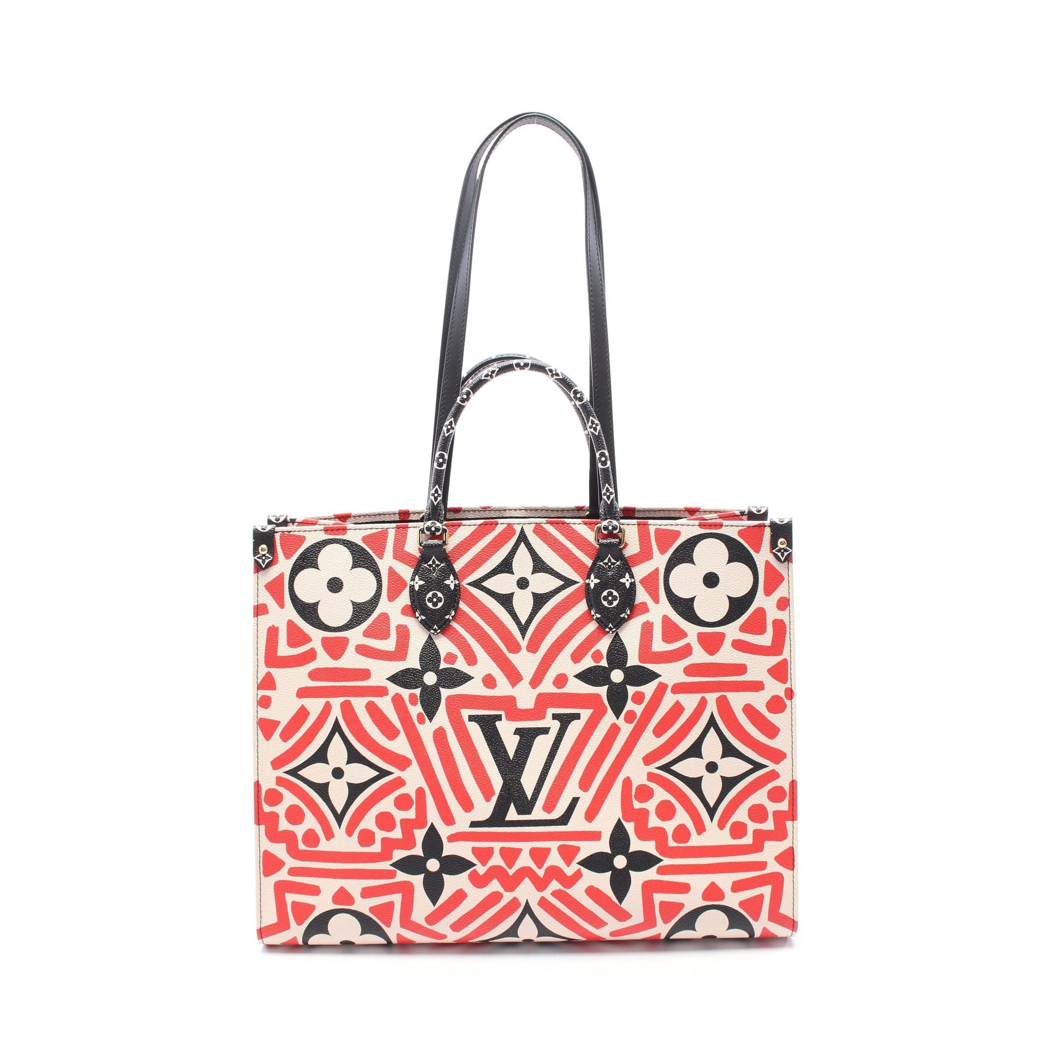 Louis Vuitton Louis Vuitton On-The-Go Gm Monogram Giant Lv Graffiti Claim Rouge Shoulder Bag Leather Ivory Multicolor Size ONE SIZE - 1 Thumbnail