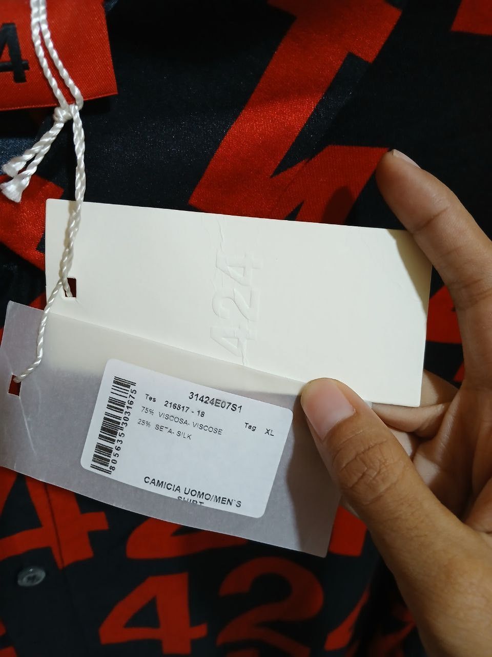424 🔥FINAL PRICE 🔥 424 Black/Red Allover Logo Button Down LS Size US XL / EU 56 / 4 - 5 Thumbnail