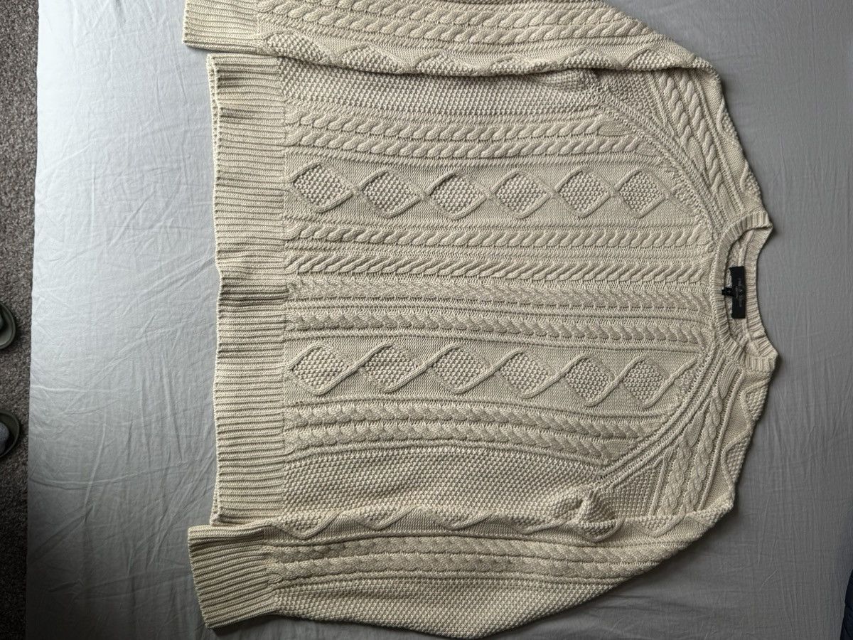 Rag & Bone Rag & Bone Dexter Aran Beige Knit Sweater Size US L / EU 52-54 / 3 - 6 Thumbnail