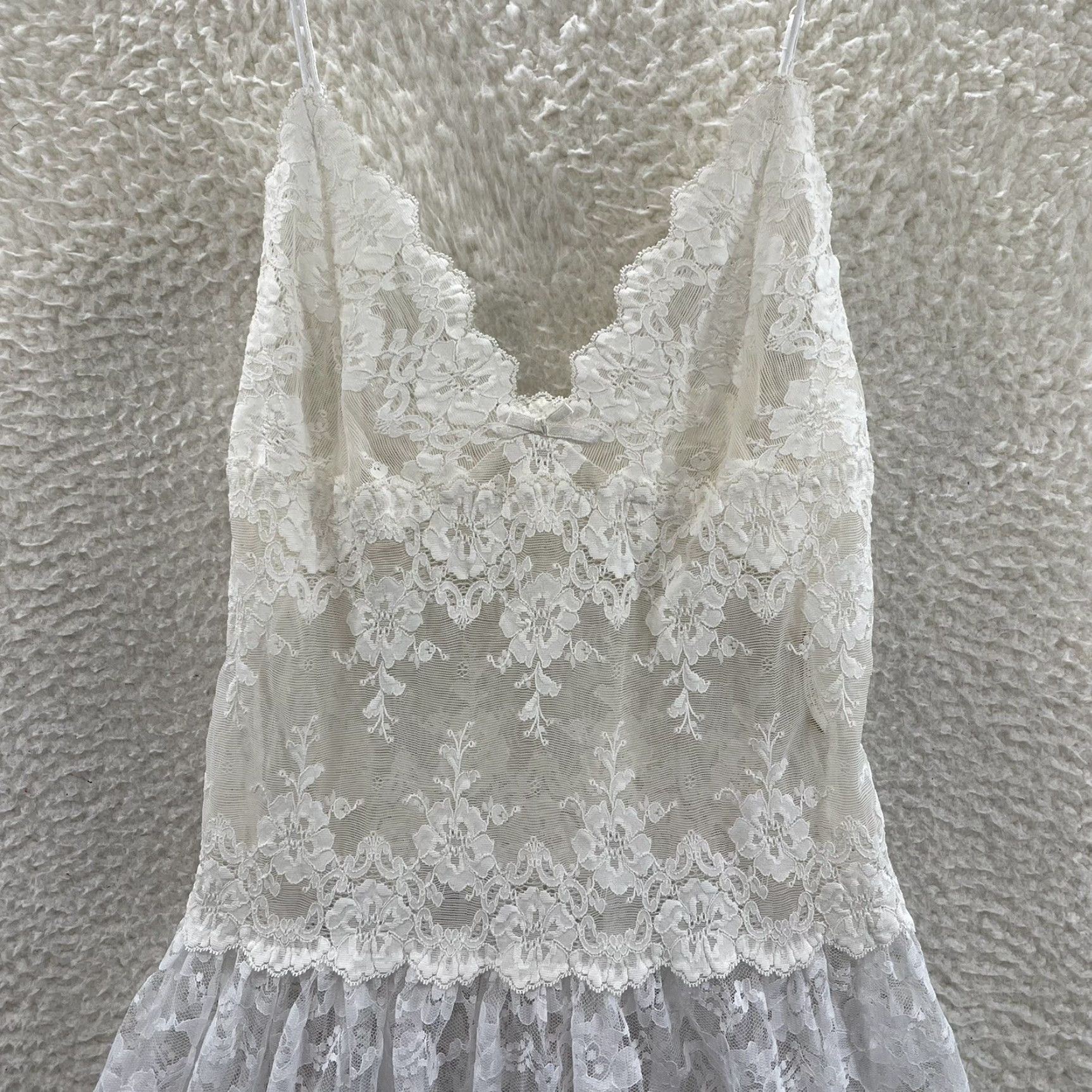 Victoria's Secret VINTAGE Victoria's Secret Dress White Lace Nightgown Slip Dress 80s M/L Womens Ladies by Victoria's Secret Size M / US 6-8 / IT 42-44 - 3 Thumbnail
