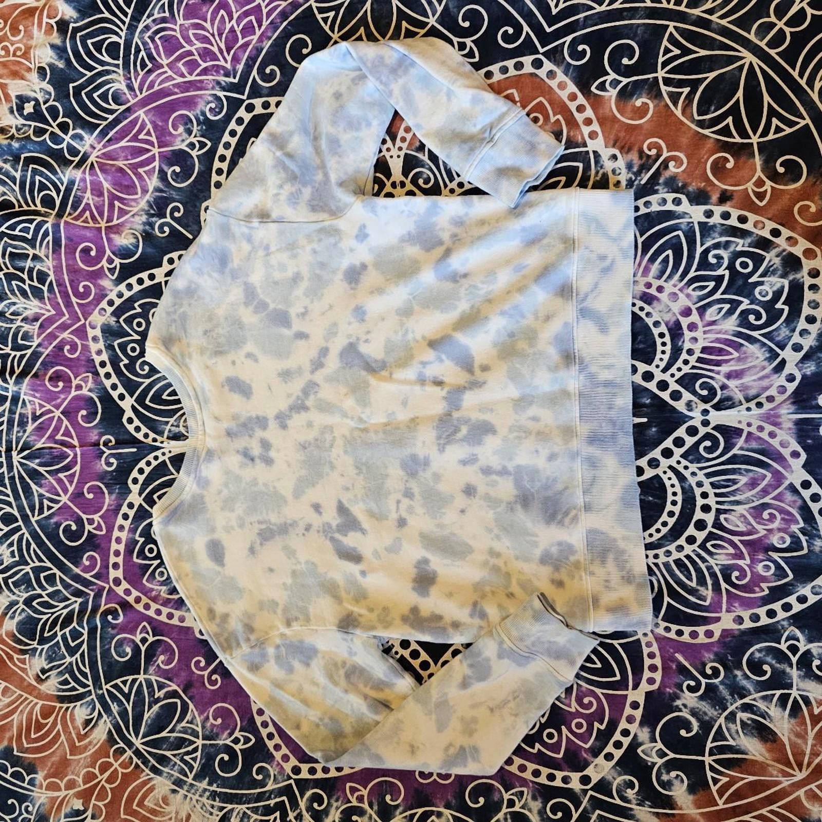 Designer Time and Tru Women's White and Blue Tie-Dyed Sweatshirt Size XL / US 12-14 / IT 48-50 - 4 Thumbnail