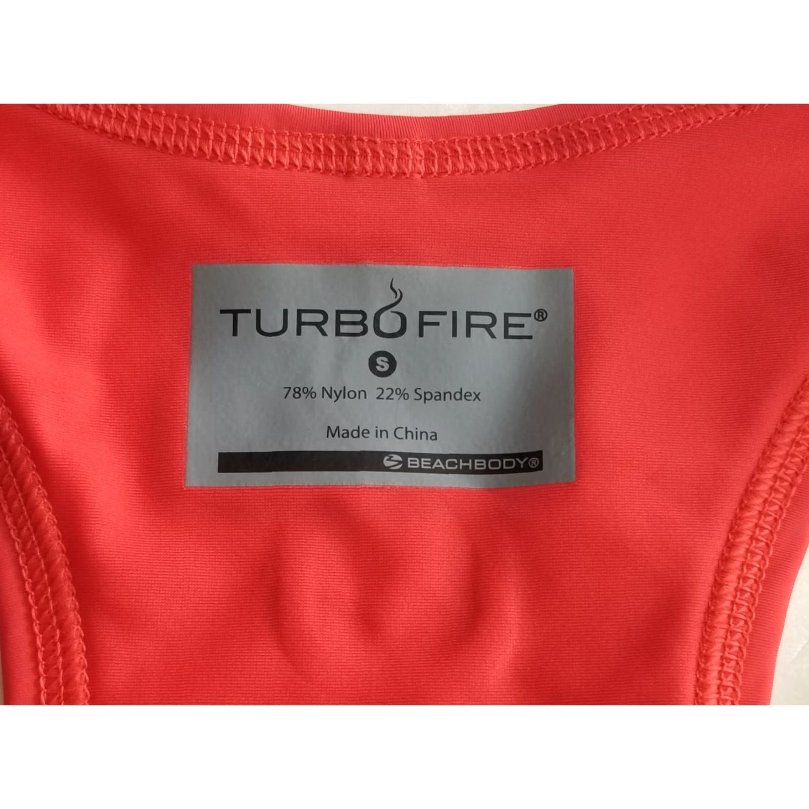 Vintage Turbo Fire Womens Tank Small Racerback Active Running Beachbody Red Black Tank Top Size S / US 4 / IT 40 - 6 Thumbnail