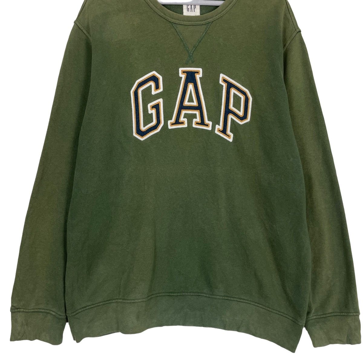 Gap 💥GAP BIG LOGO CREWNECK PULLOVER SUNFADED GREEN Size US XL / EU 56 / 4 - 5 Thumbnail