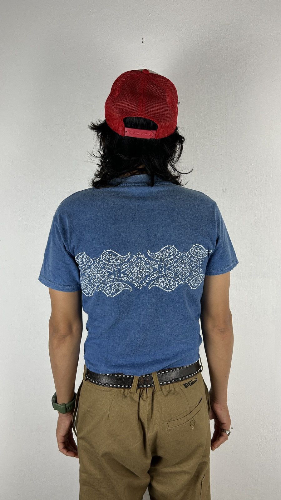 Vintage 1990s Hanes - Pocket Tee Paisley Size US S / EU 44-46 / 1 - 6 Thumbnail