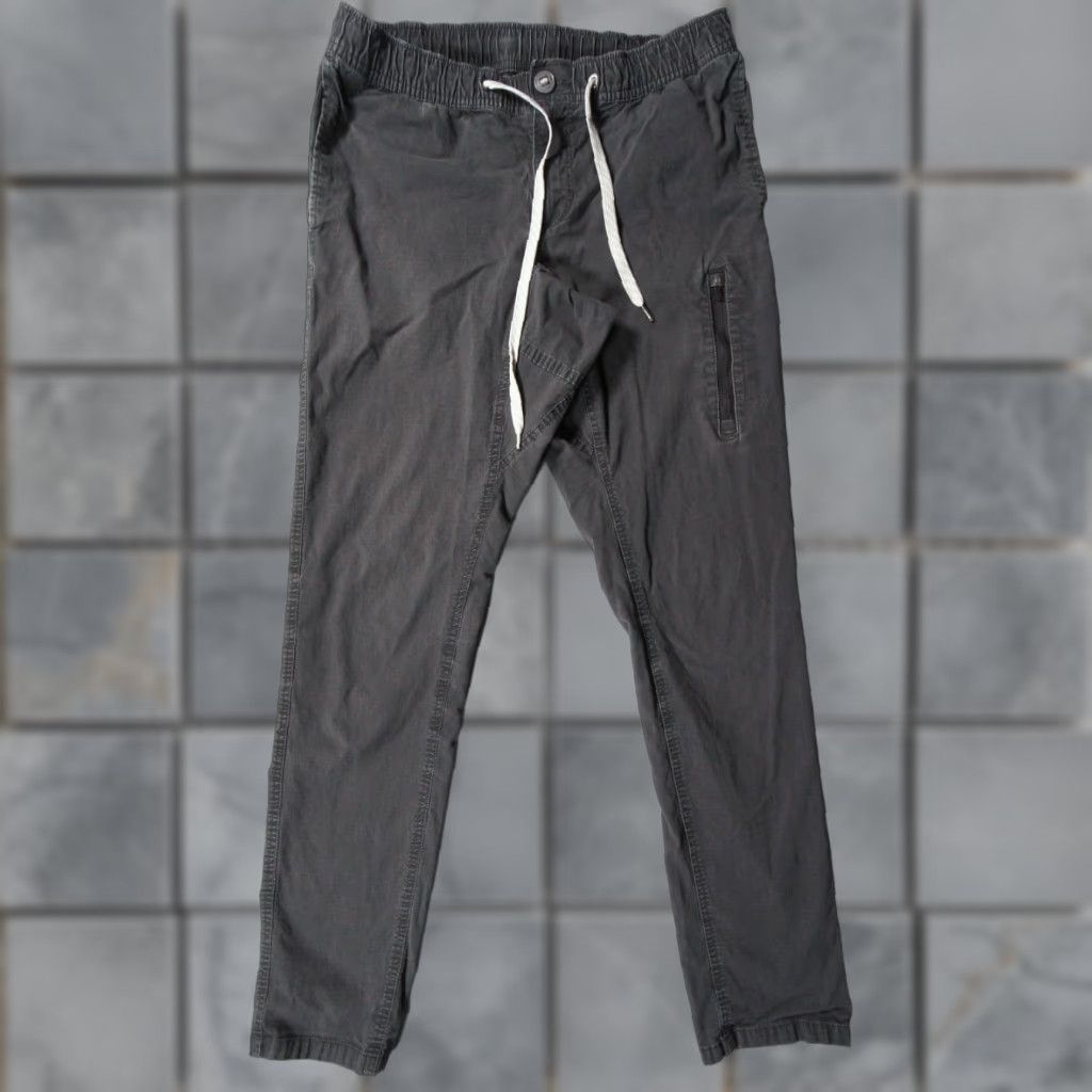 Vuori Vuori Pants Mens Medium Gray Ripstop Outdoors Drawstring Stretch Casual Adult Regular Style Carpenter Size US 31 - 1 Thumbnail