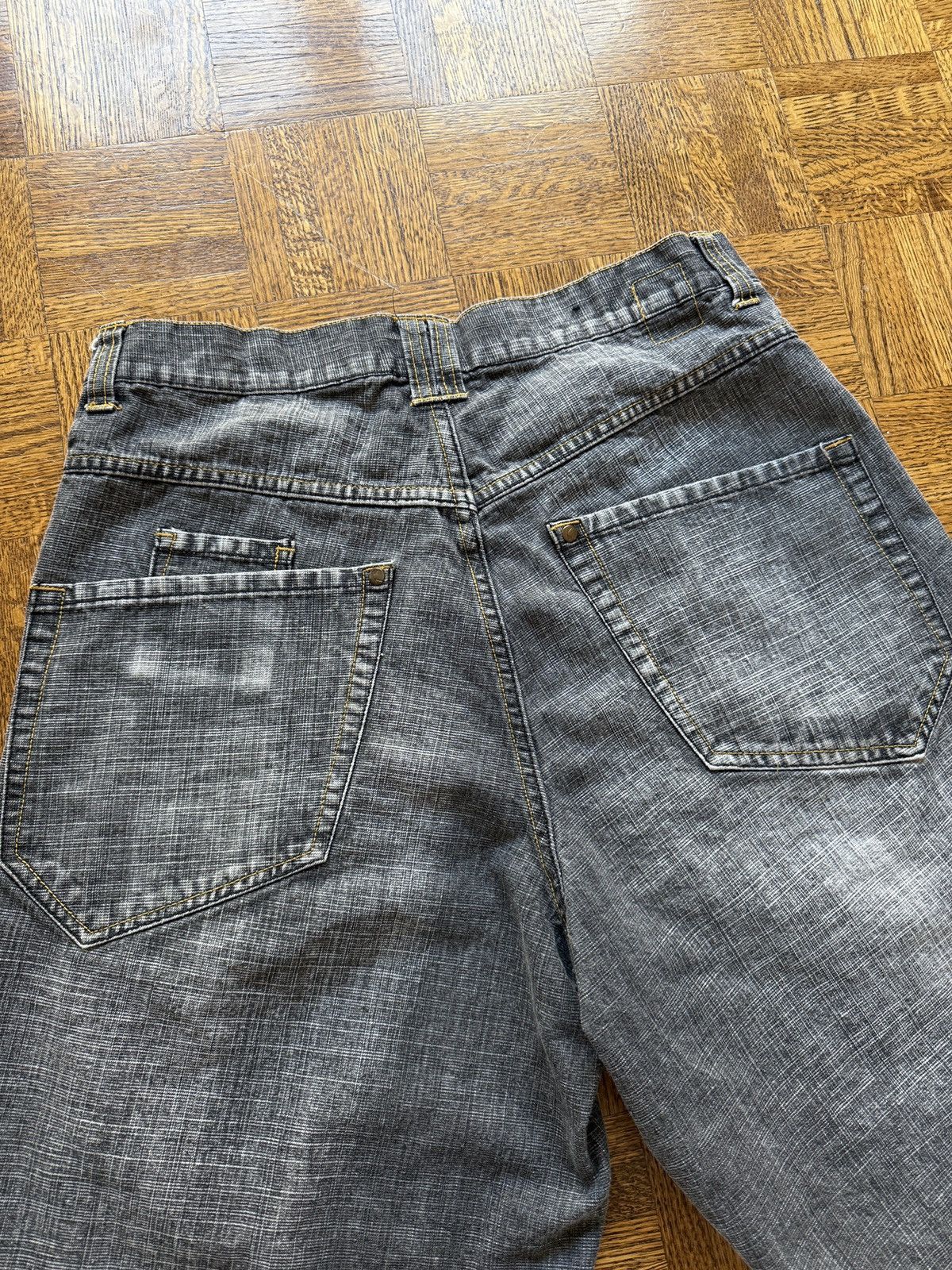 Karl Kani Vintage Y2K Kani Gold Denim Wide Leg Baggy Jean Shorts Size US 32 / EU 48 - 7 Thumbnail