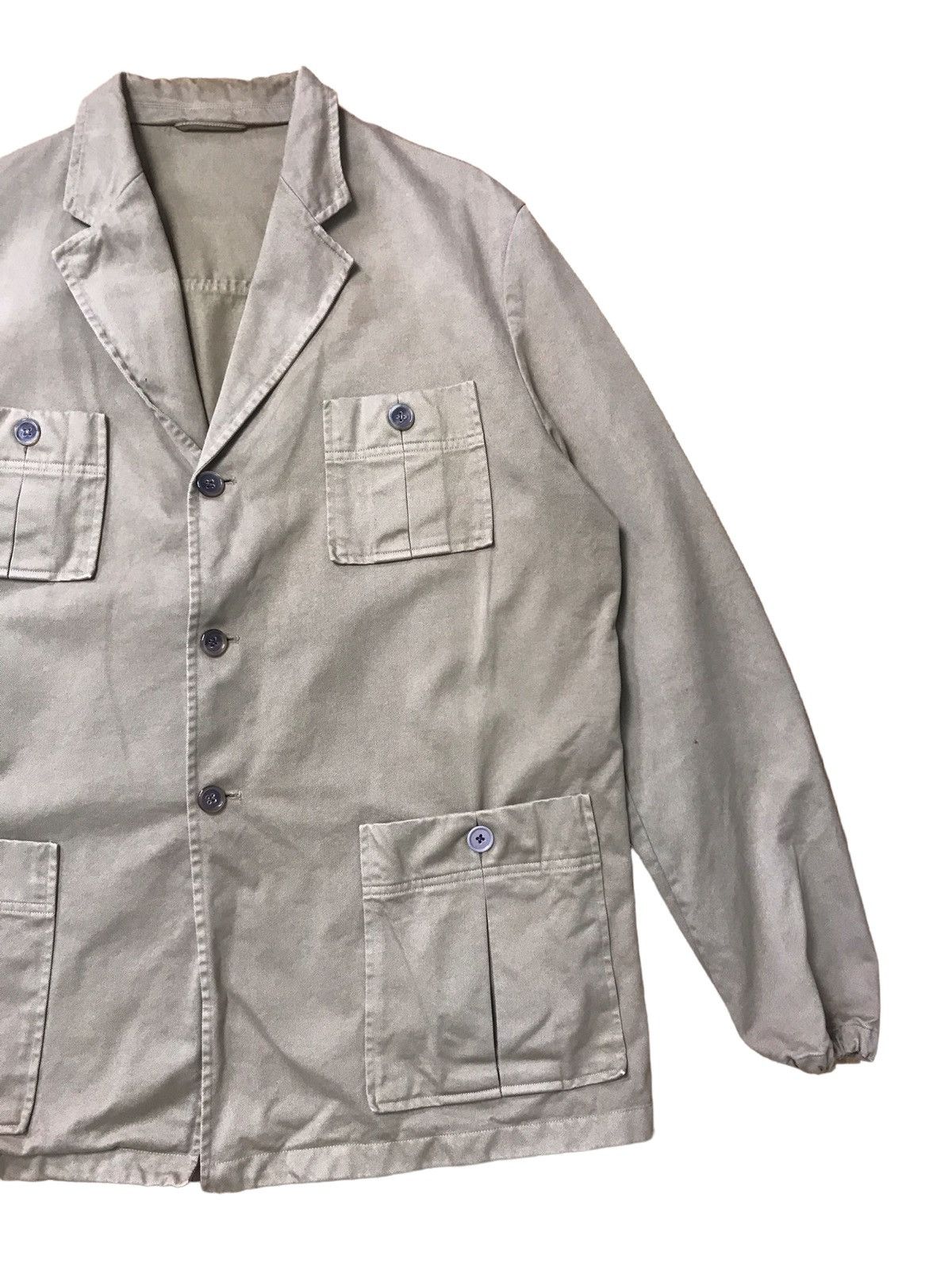 Jil Sander × Raf Simons Jil Sander Chambray 4 Pocket Lapel Work Jacket Size US L / EU 52-54 / 3 - 3 Thumbnail