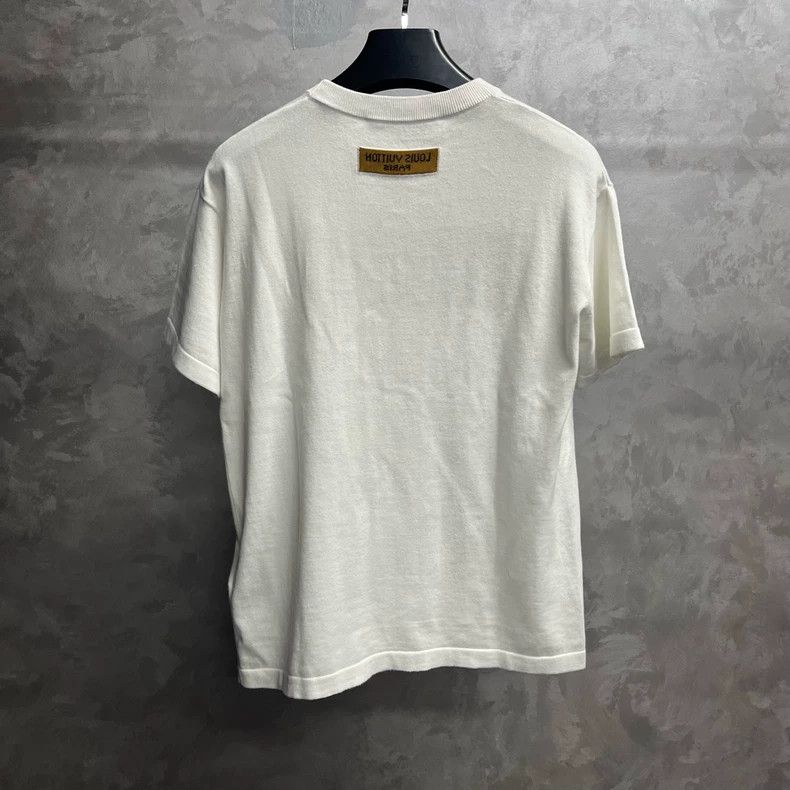 Louis Vuitton Louis Vuitton White monogrammed intarsia T-shirt with short Size US S / EU 44-46 / 1 - 5 Thumbnail