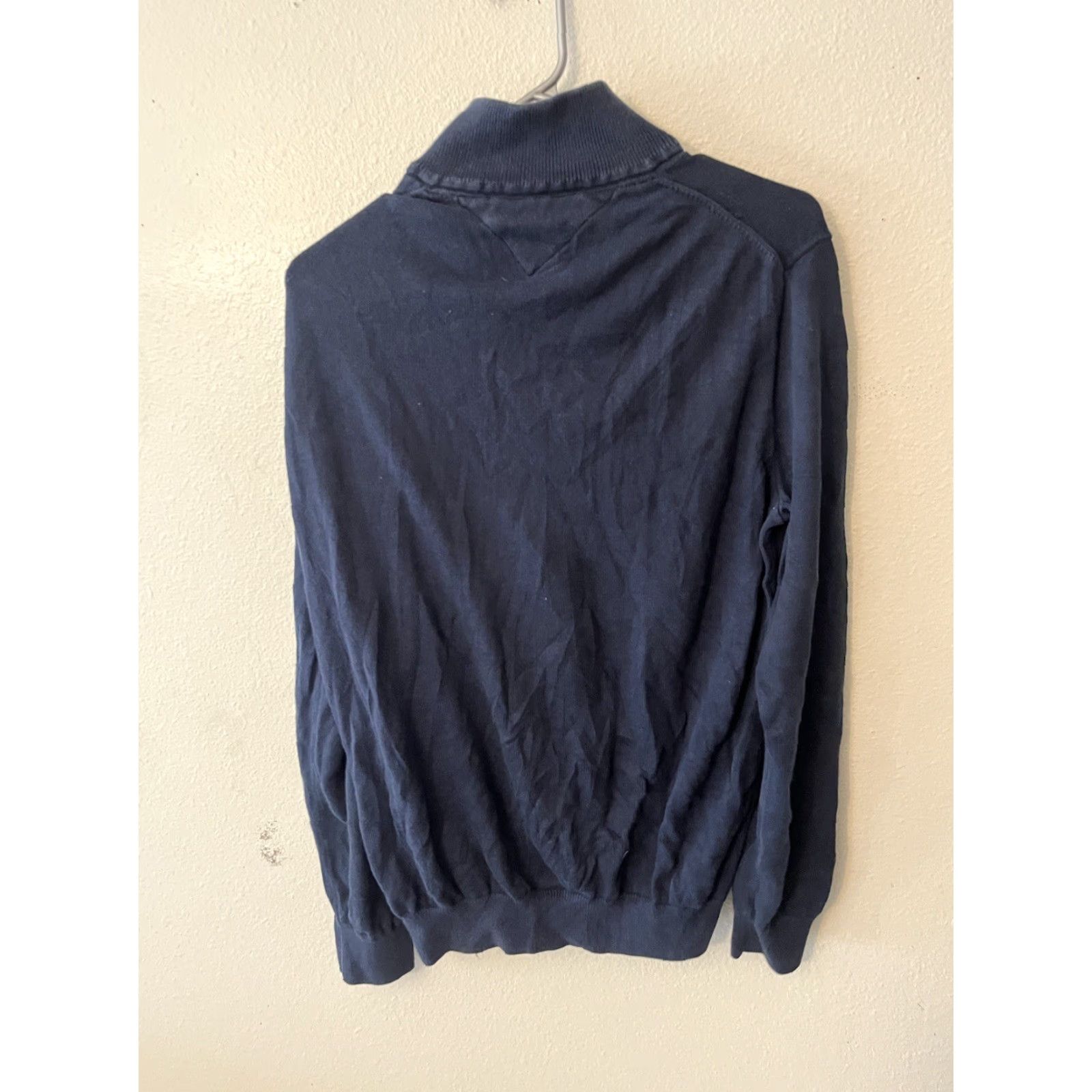Tommy Hilfiger Tommy Hilfiger Shirt 1/4 Zip Sweater Medium Navy Blue Cotton Knit Logo Mens M Size US M / EU 48-50 / 2 - 4 Thumbnail