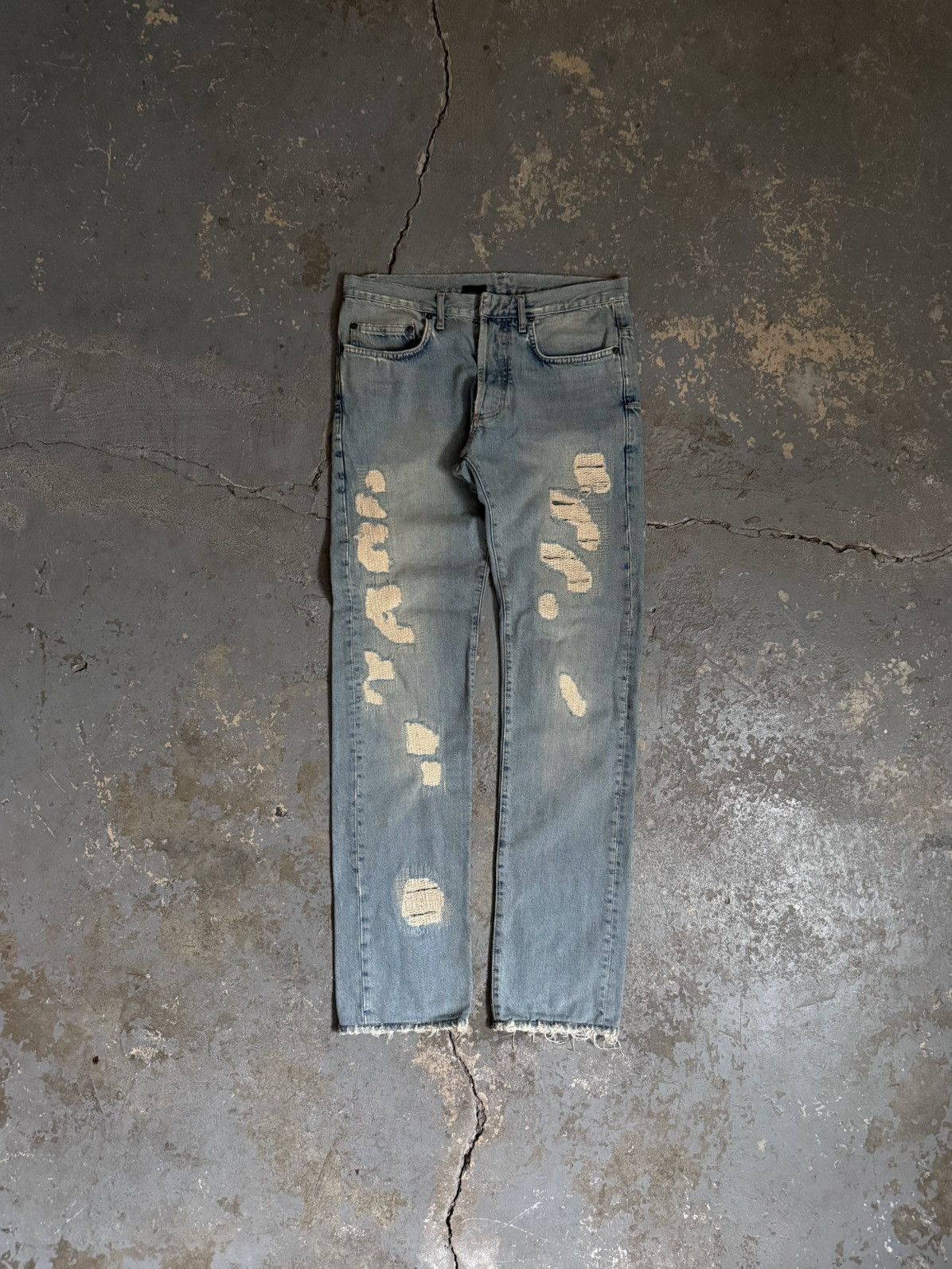 Dior SS06 “The World Was A Mess” Crash Distressed Jeans | Grailed