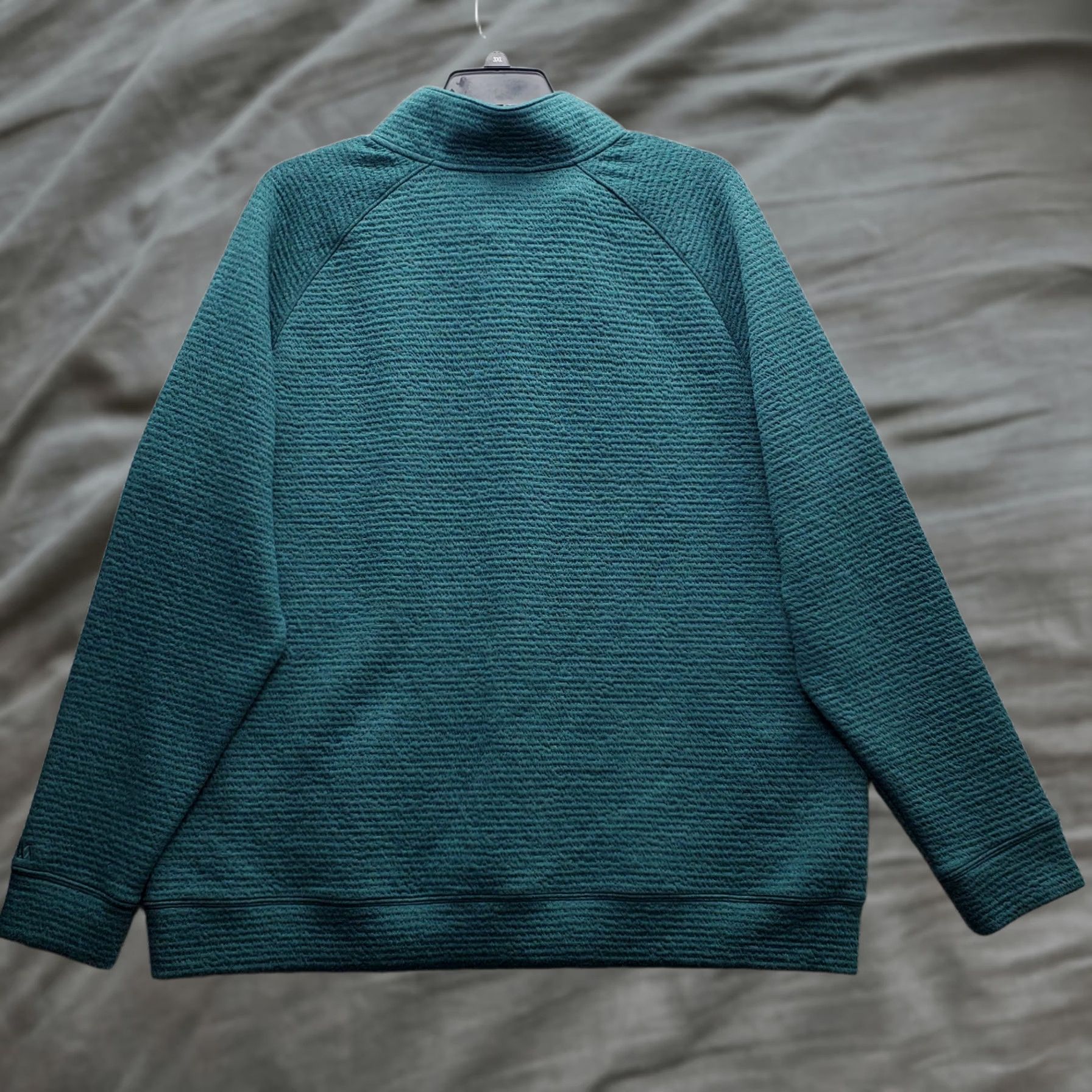 Vintage VRST Sweatshirt Men 2XL Green Kangaroo Pocket Raglan Sleeve Mock Neck 1/4 Zip Size US XXL / EU 58 / 5 - 1 Thumbnail