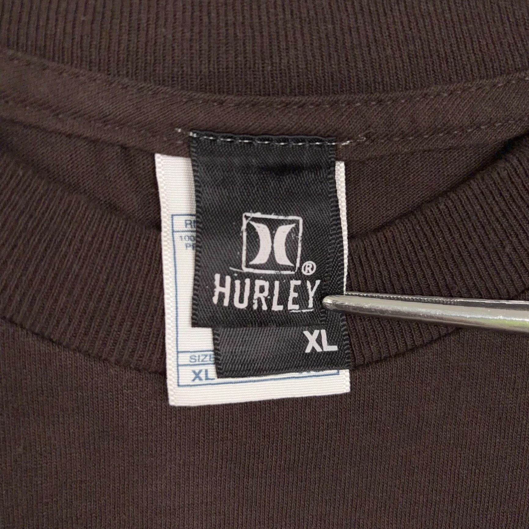 Hurley VINTAGE Hurley Shirt Mens XL Brown Long Sleeve Graphic Skate Surf Cali Logo Shirt XL Brown Graphic 90s Mens Size US XL / EU 56 / 4 - 4 Thumbnail