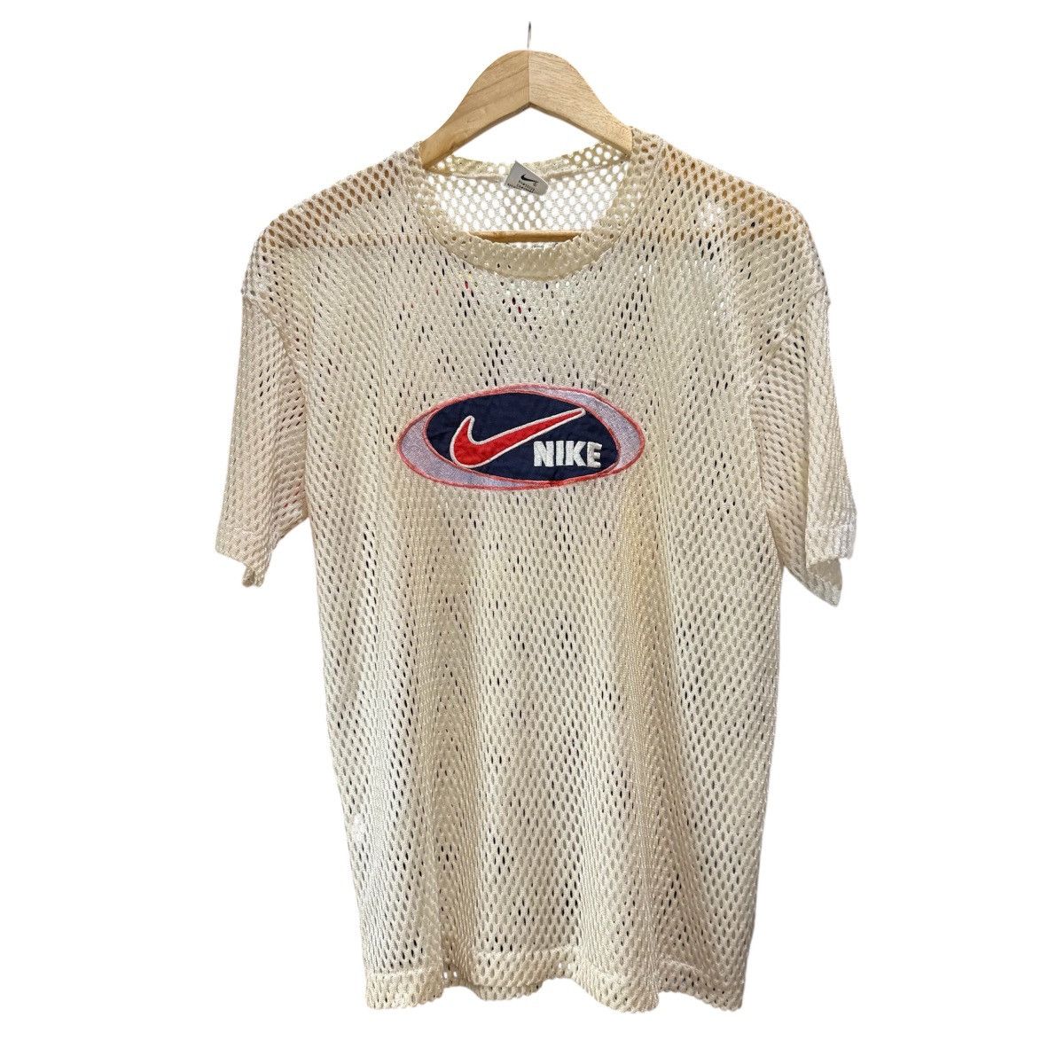 Nike × Vintage 🔥🔥 90s Boxy Nike Full Mesh Tee Size US L / EU 52-54 / 3 - 1 Thumbnail