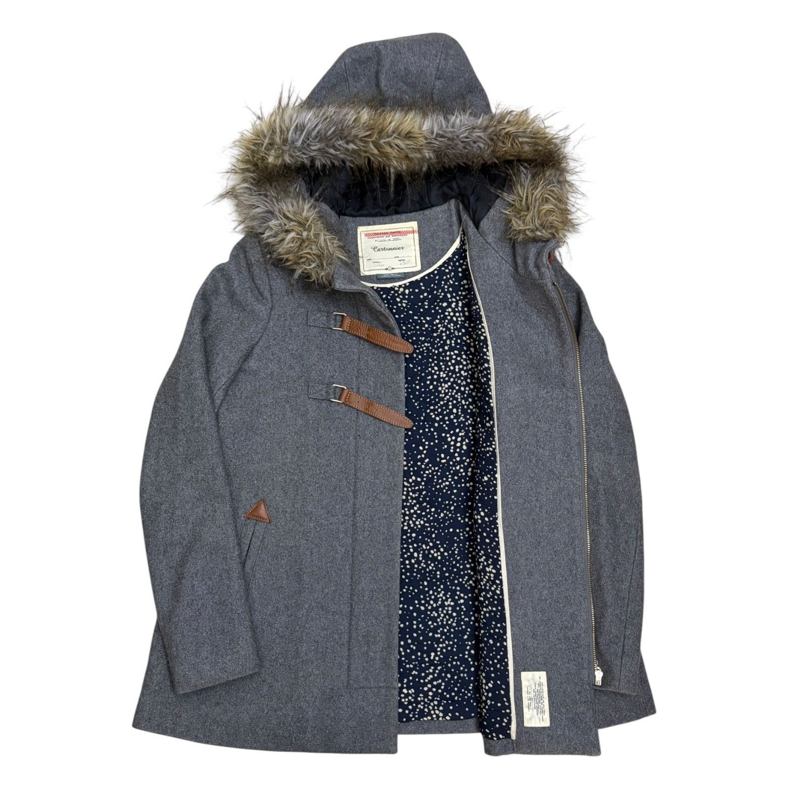 Anthropologie ANTHROPOLOGIE CARTONNIER Wool Faux Fur Winter Jacket Coat 2 Size XS / US 0-2 / IT 36-38 - 3 Thumbnail